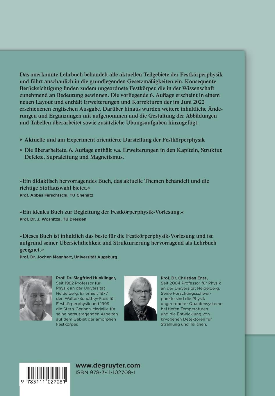 Rückseitencover Festkörperphysik