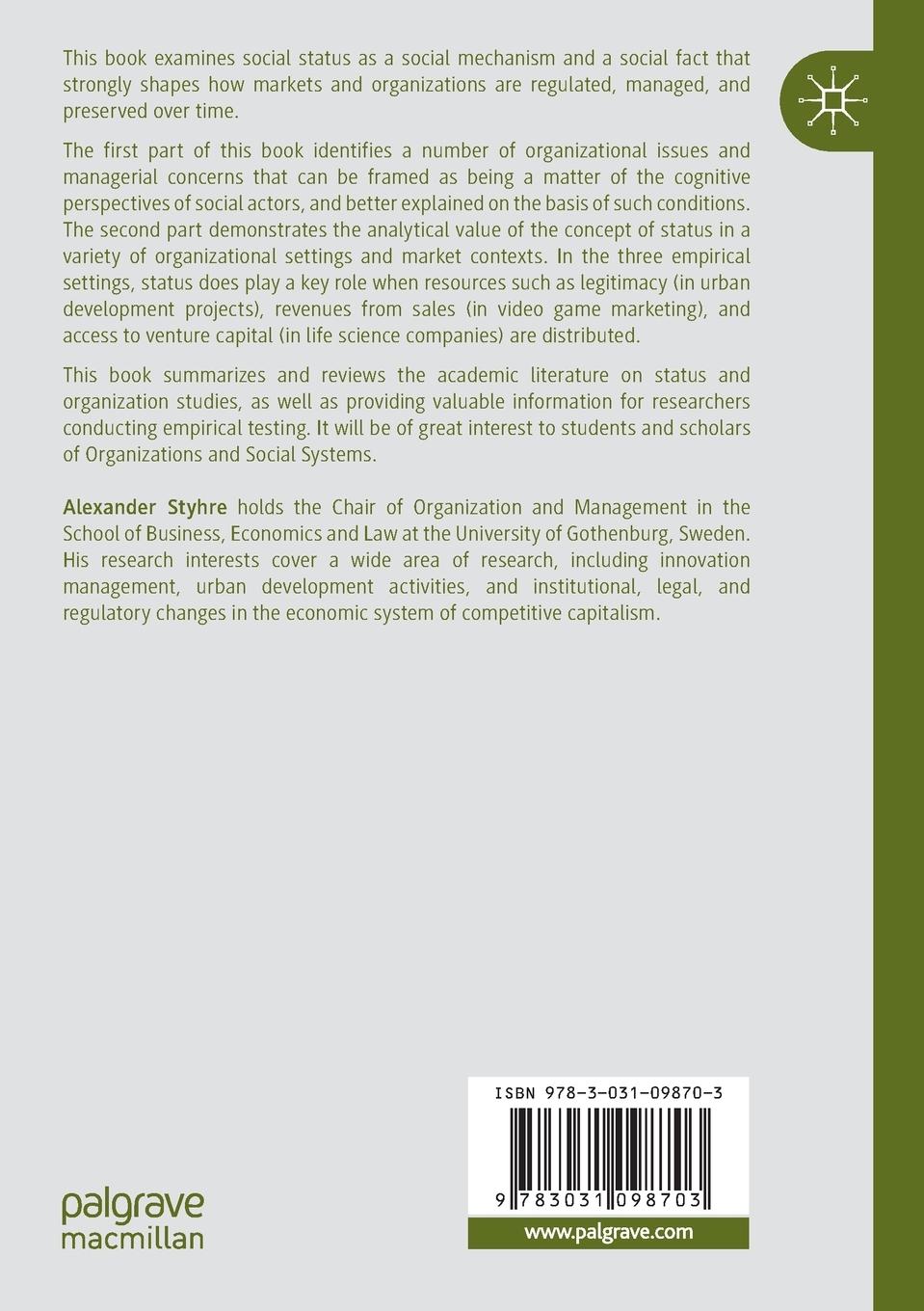 Rückseitencover Status and Organizations