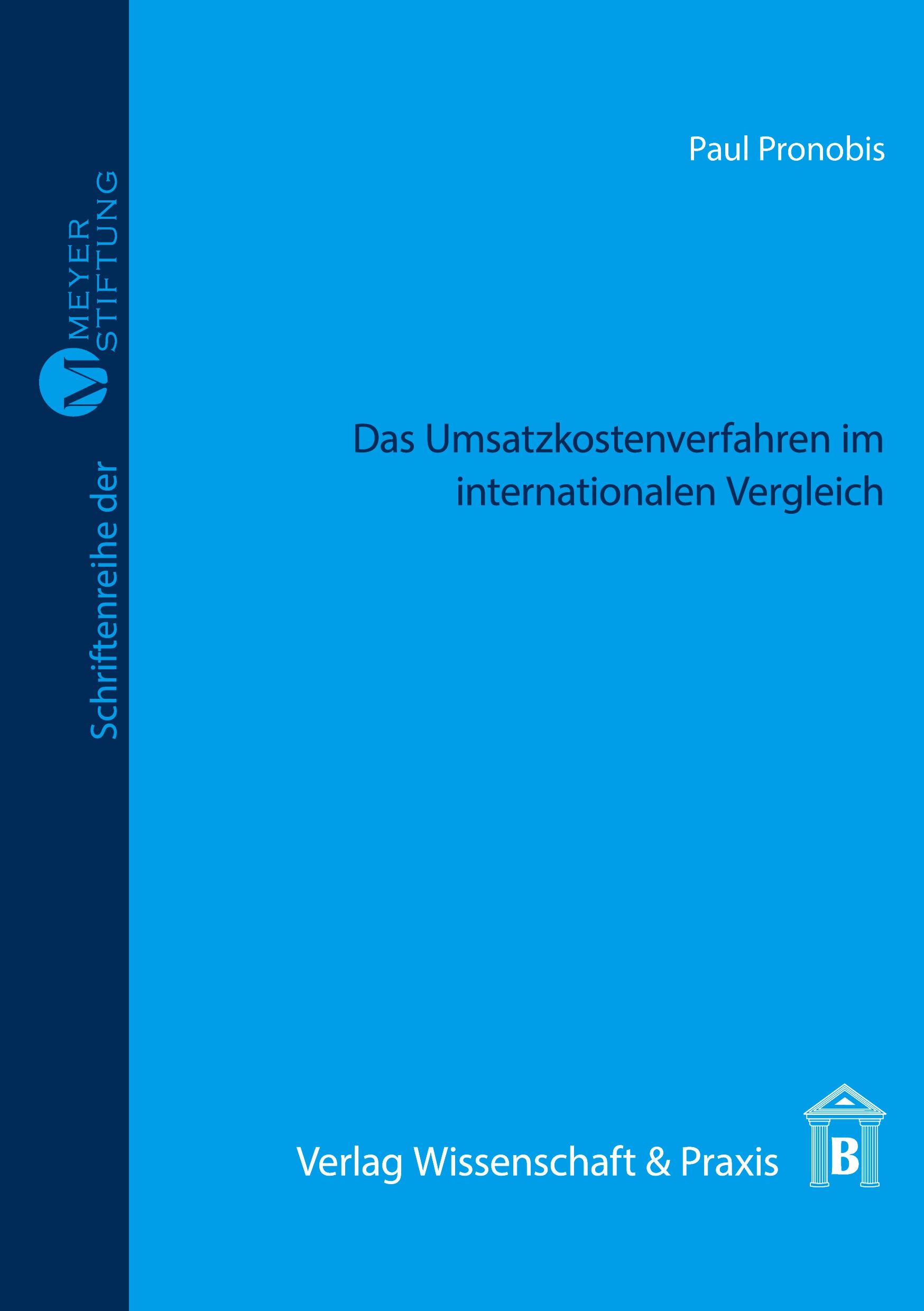 Vorderes Coverbild Das Umsatzkostenverfahren im internationalen Vergleich.