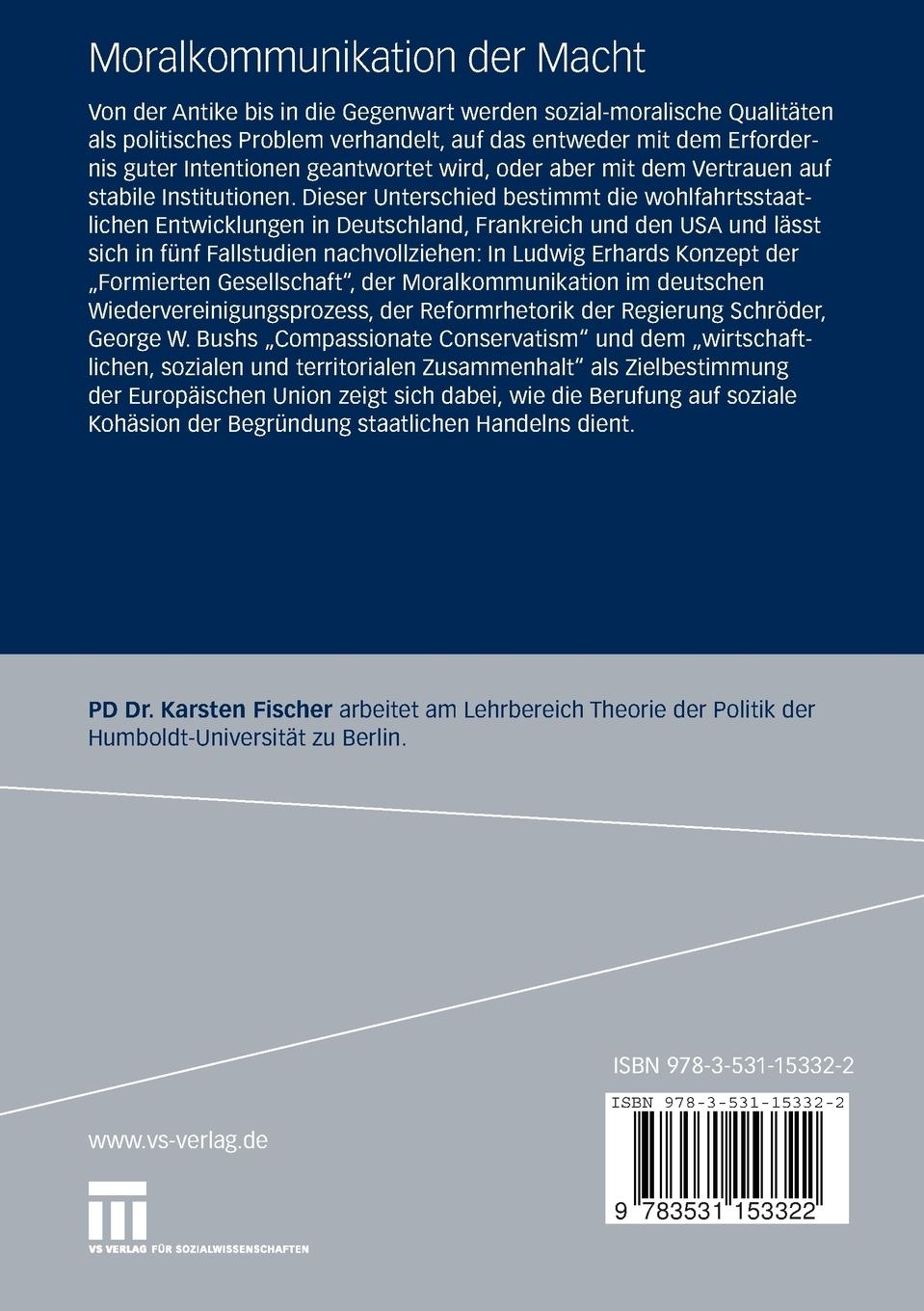 Rückseitencover Moralkommunikation der Macht