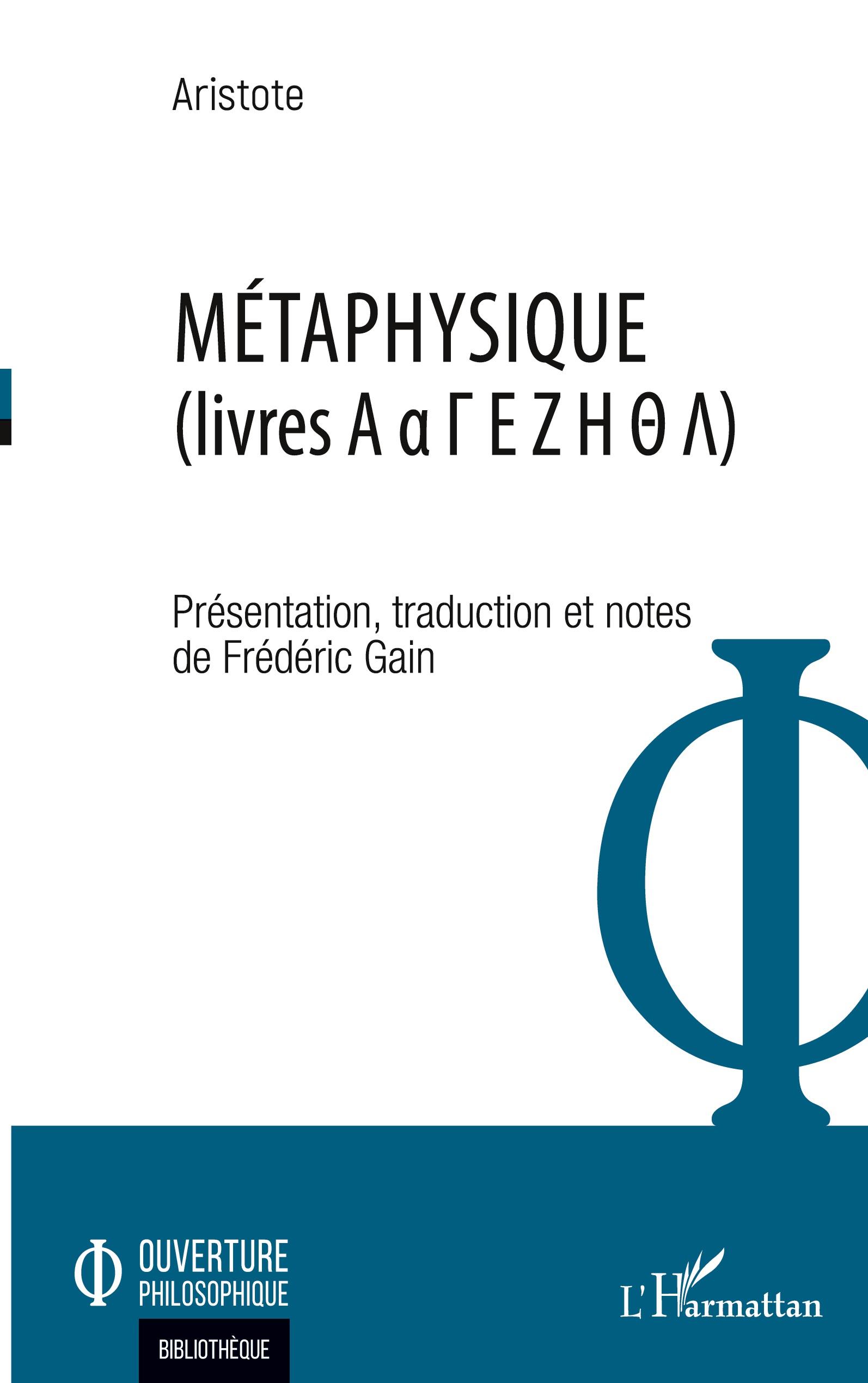 Vorderes Coverbild Métaphysique