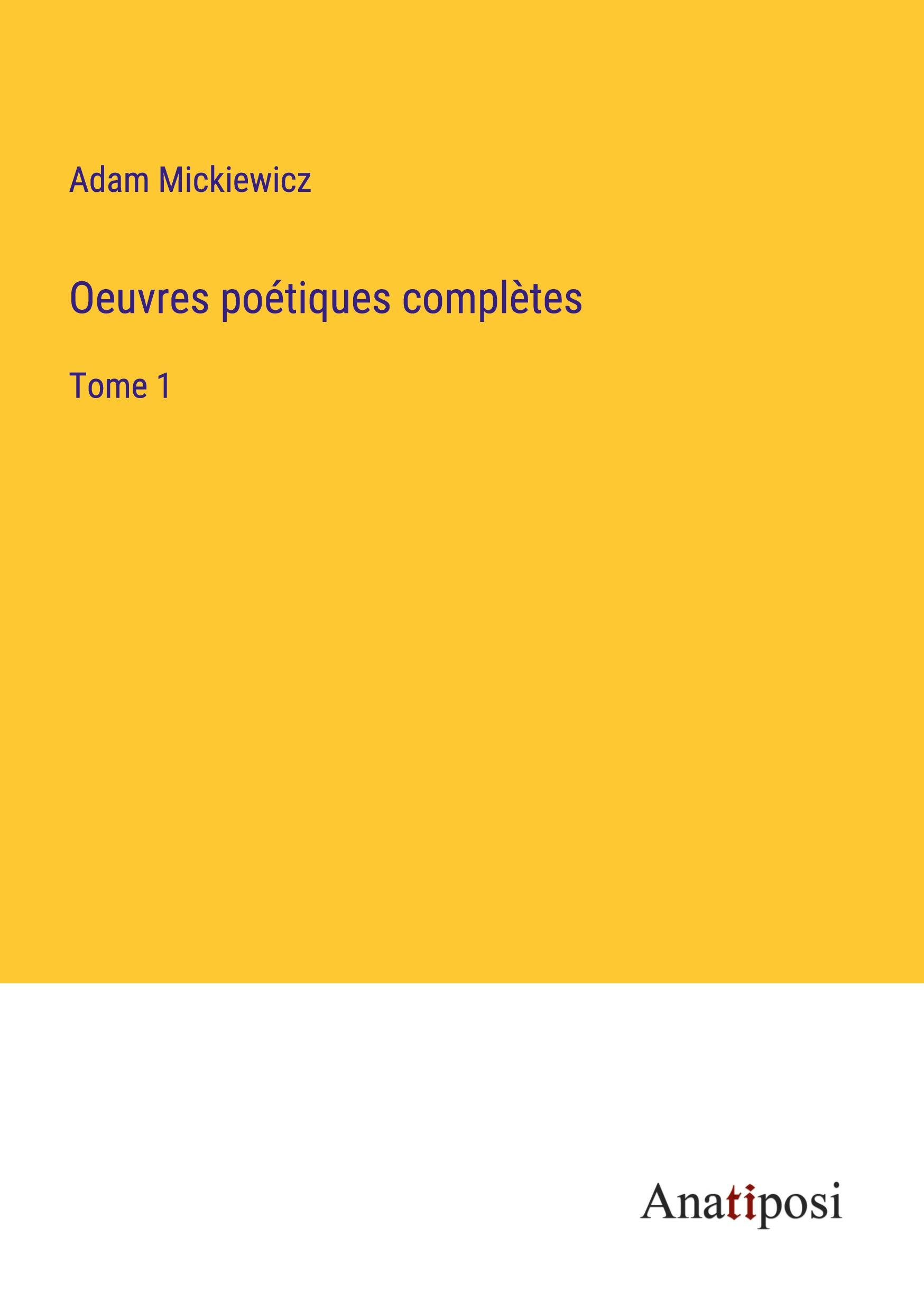 Vorderes Coverbild Oeuvres poétiques complètes