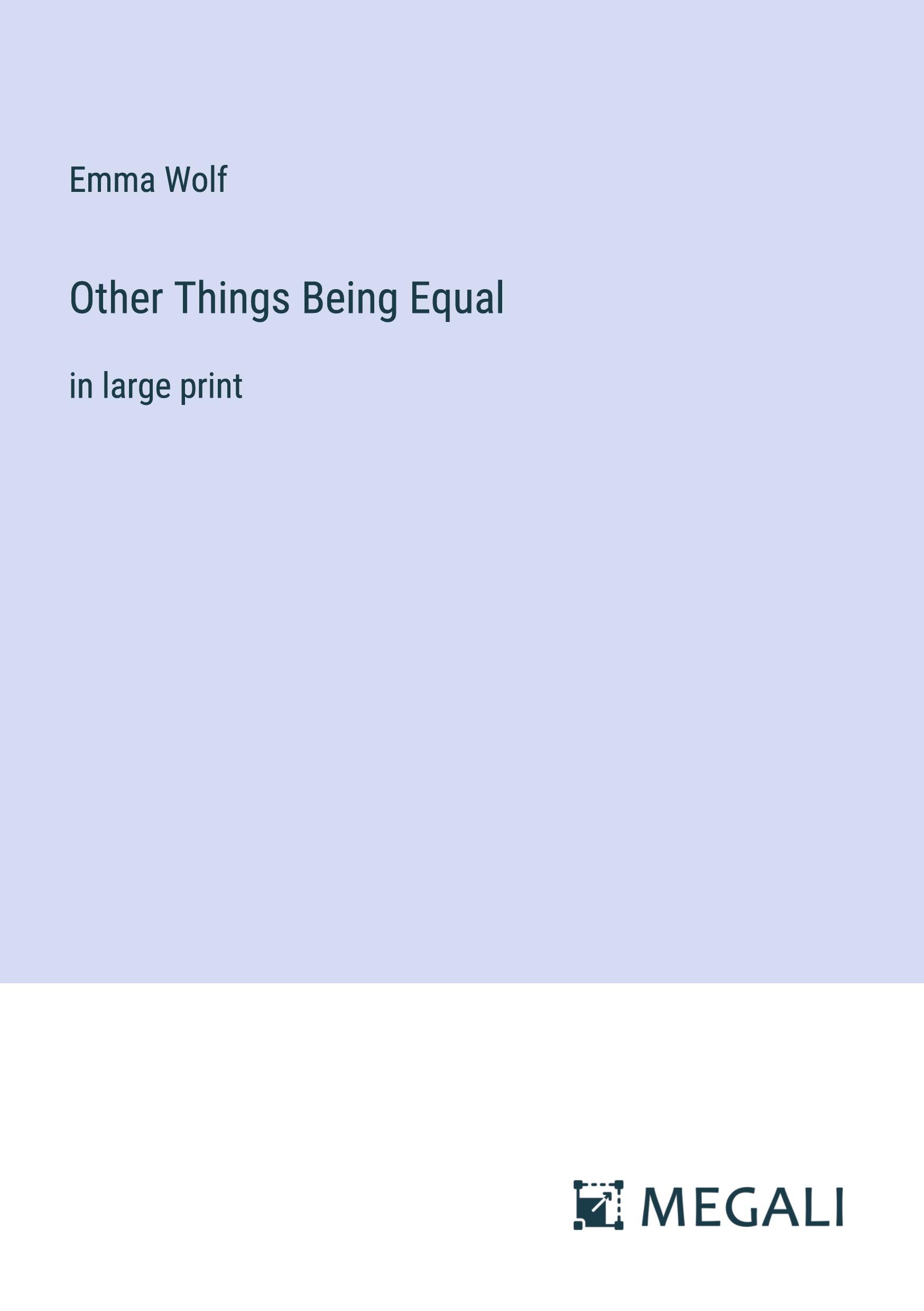 Vorderes Coverbild Other Things Being Equal