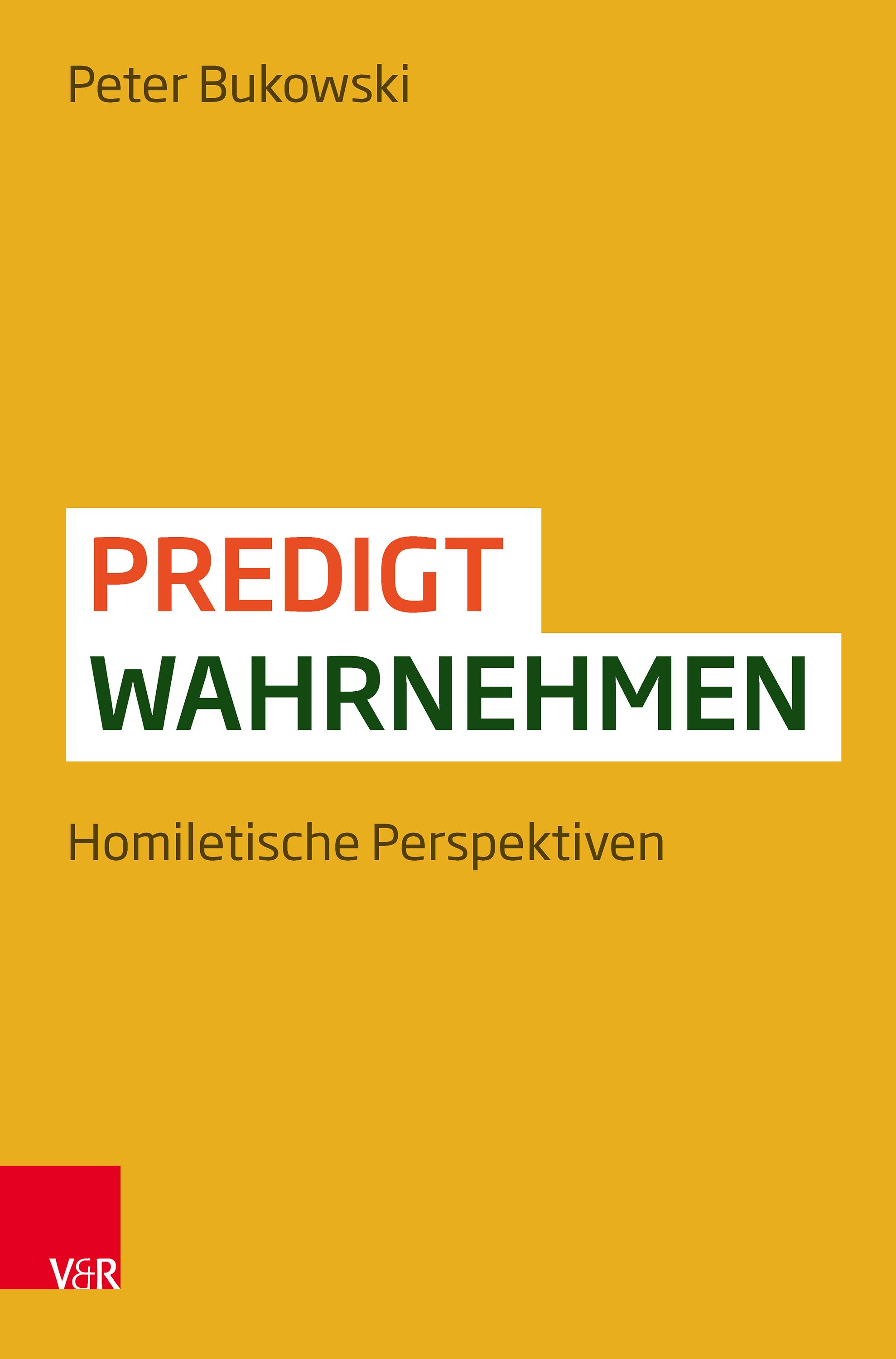 Vorderes Coverbild Predigt wahrnehmen