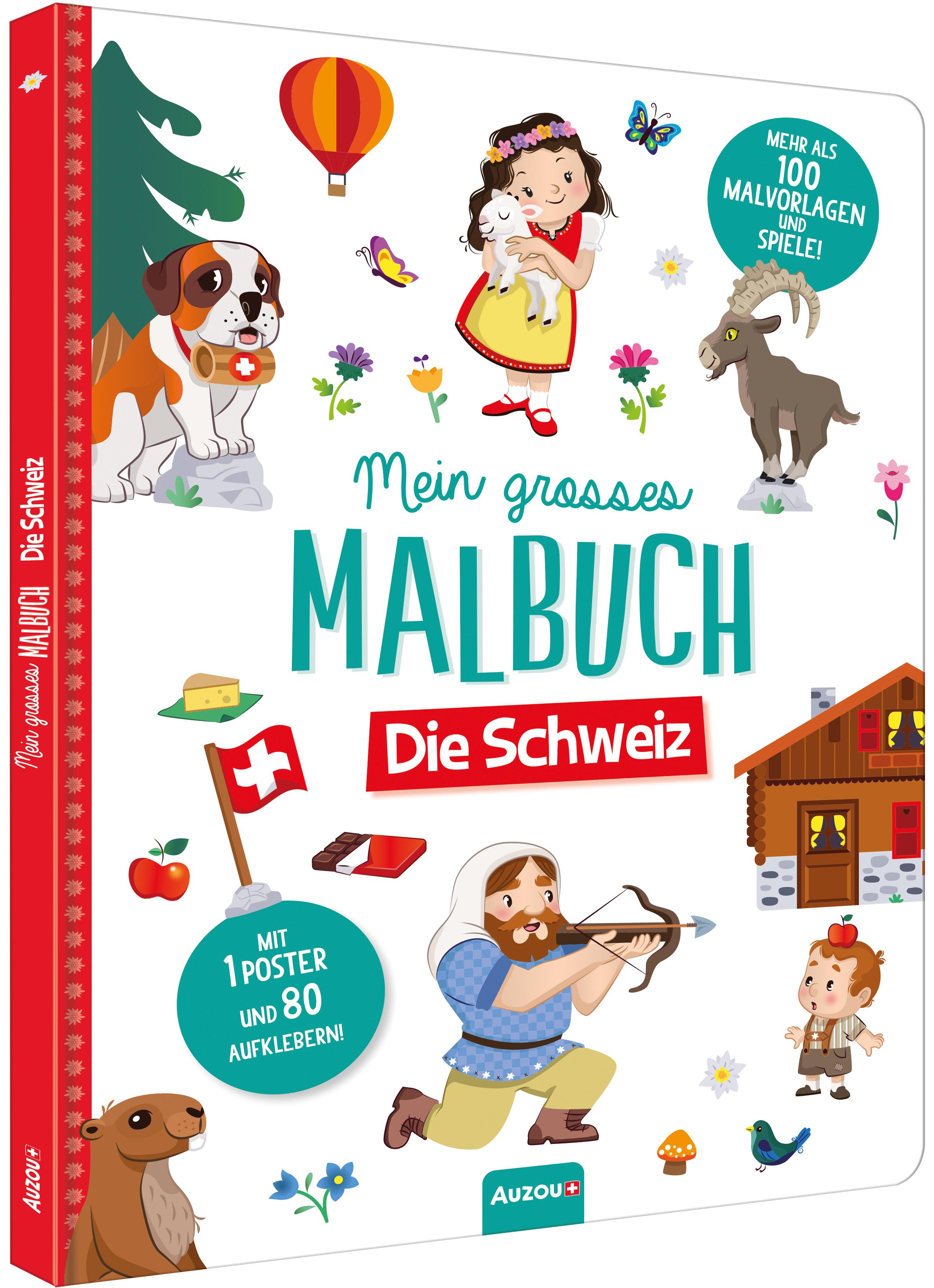 Vorderes Coverbild Mein grosses Malbuch: Die Schweiz