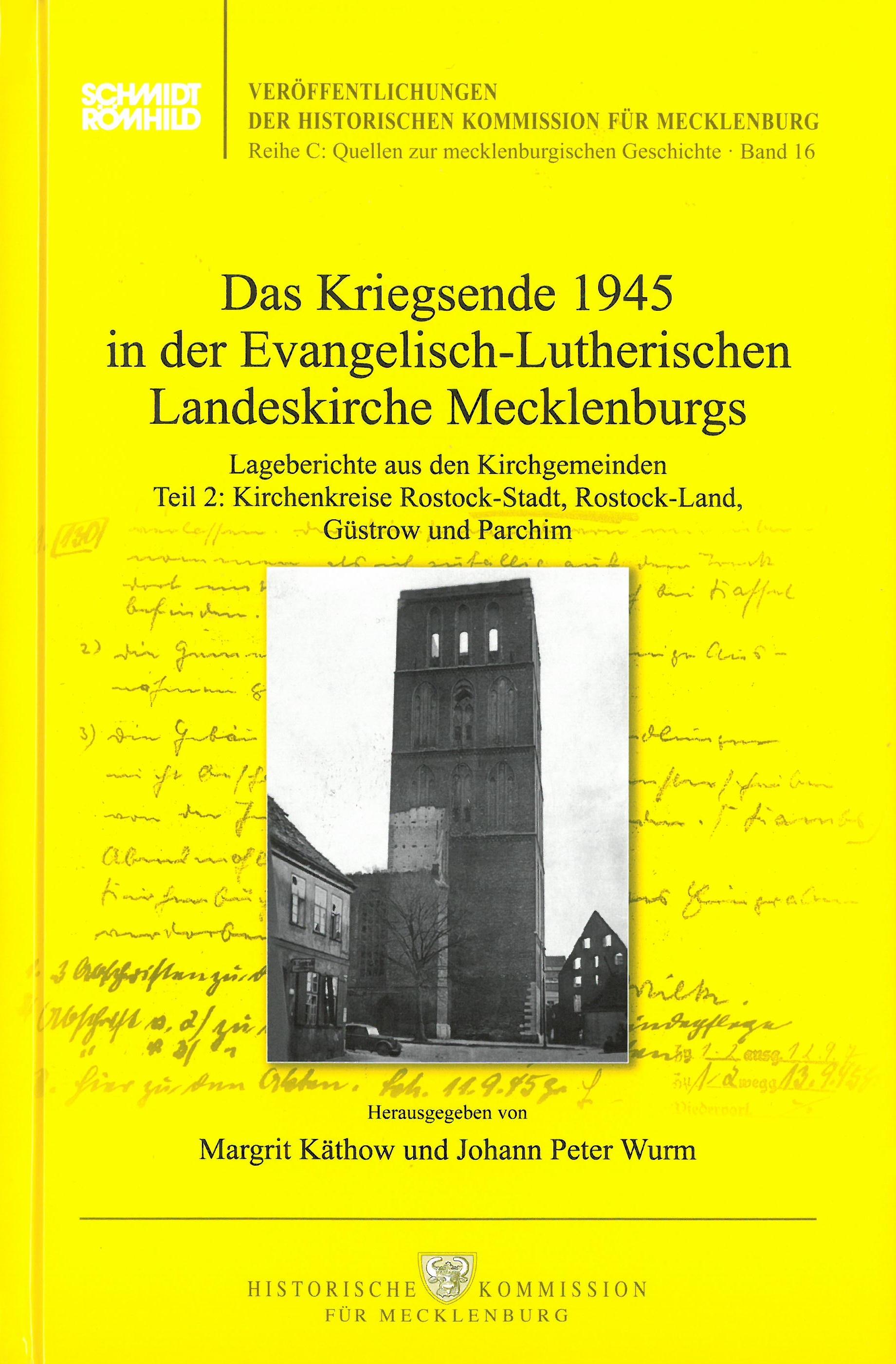 Vorderes Coverbild Das Kriegsende 1945 in der Evangelisch-Lutherischen Landeskirche Mecklenburgs