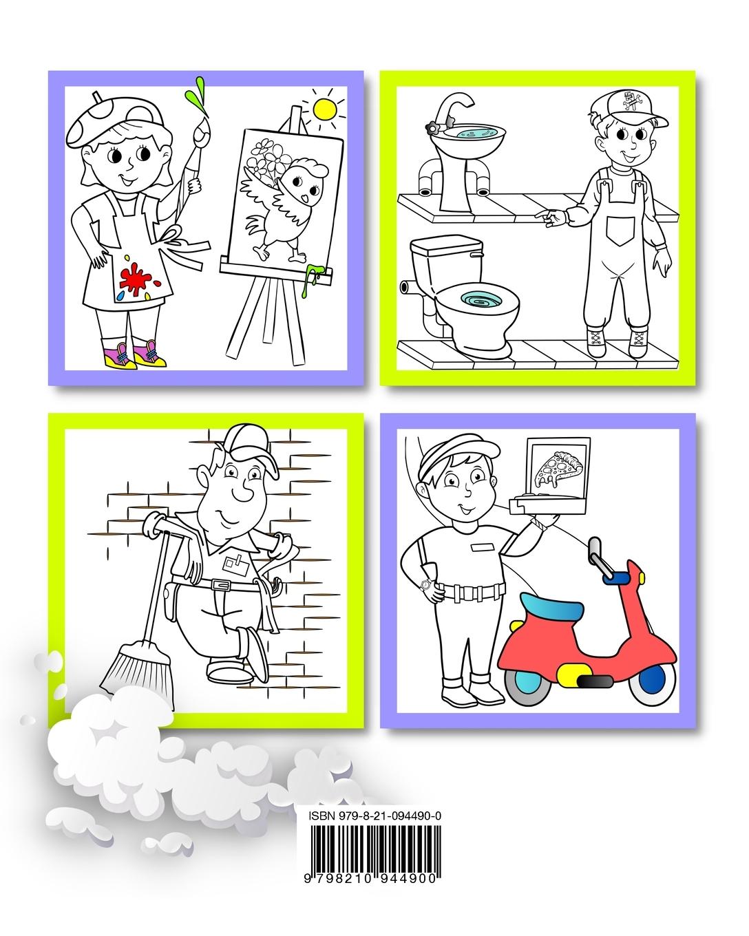 Rückseitencover Au Travail livre de coloriage