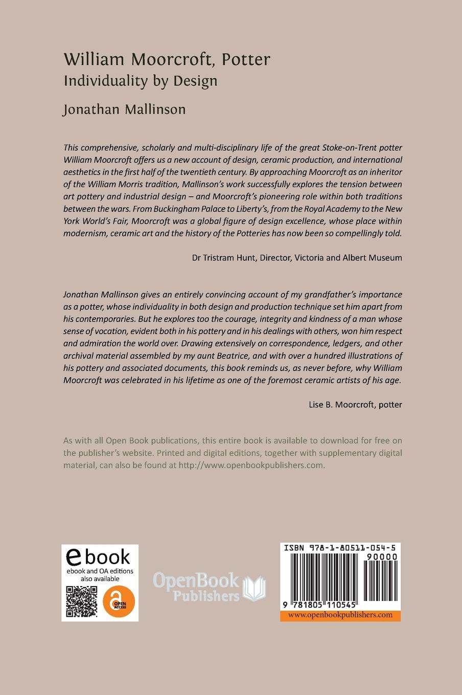 Rückseitencover William Moorcroft, Potter