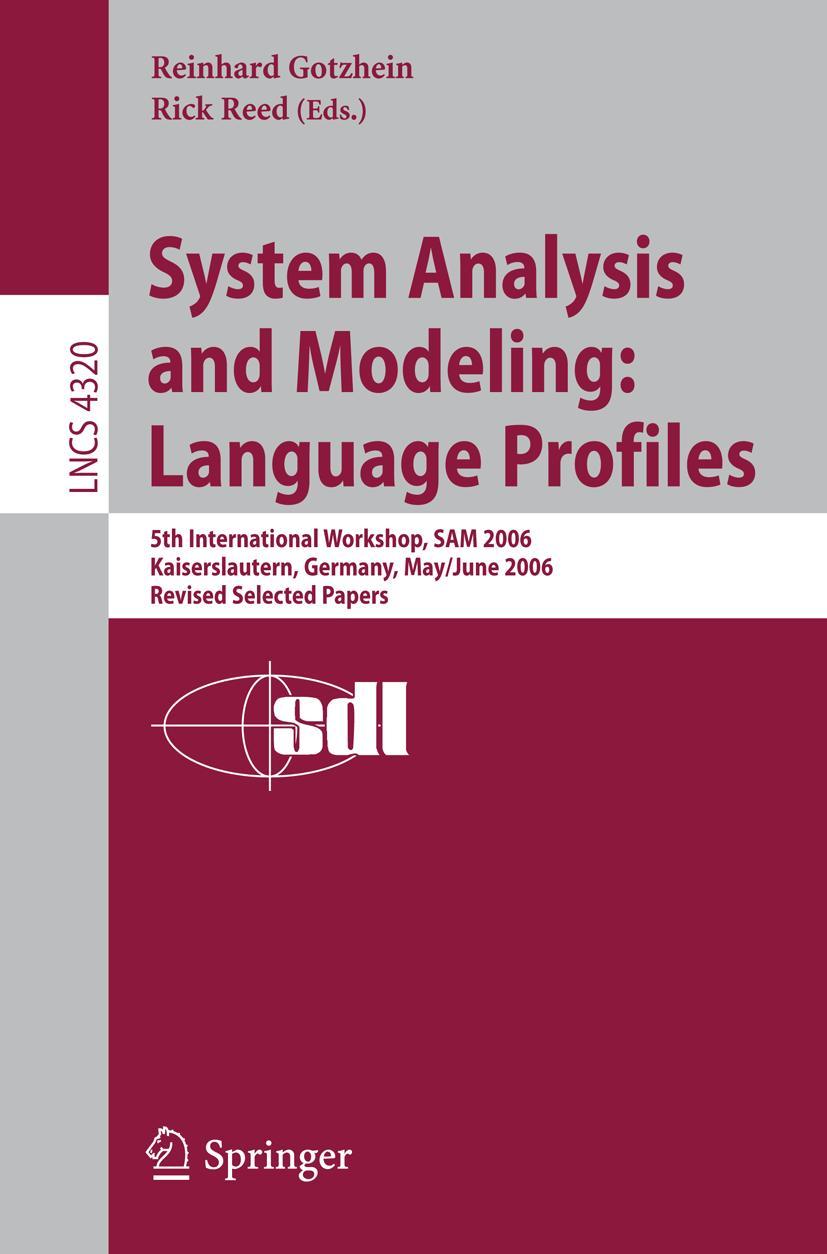 Vorderes Coverbild System Analysis and Modeling: Language Profiles