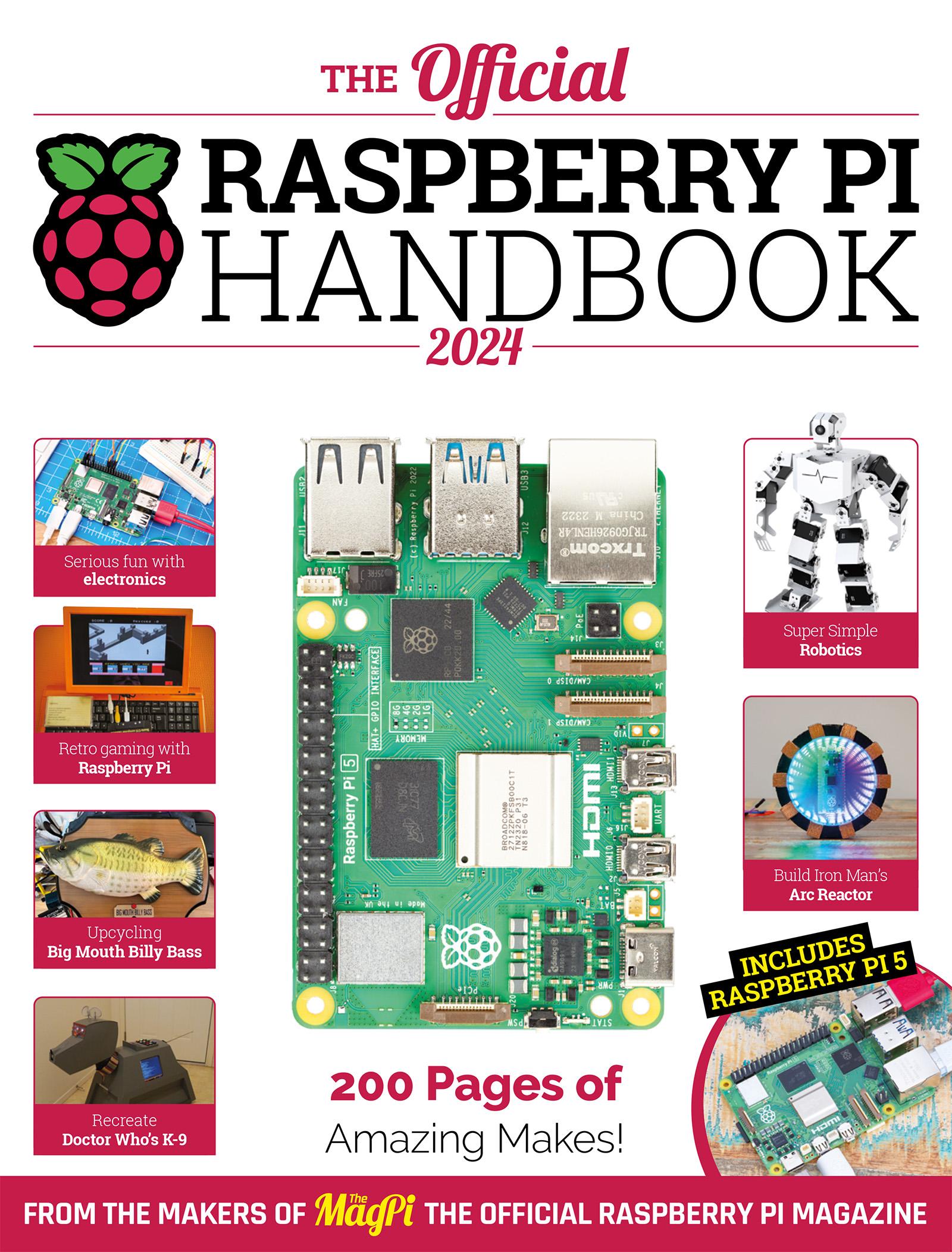 Vorderes Coverbild The Official Raspberry Pi Handbook 2024