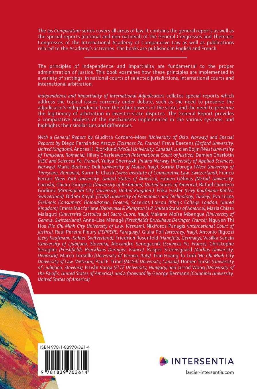Rückseitencover Independence and Impartiality of International Adjudicators