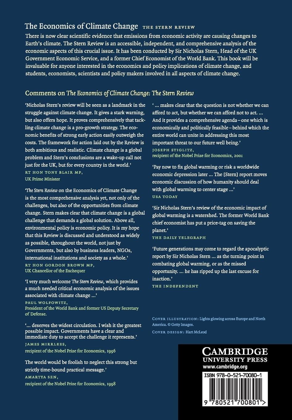 Rückseitencover The Economics of Climate Change