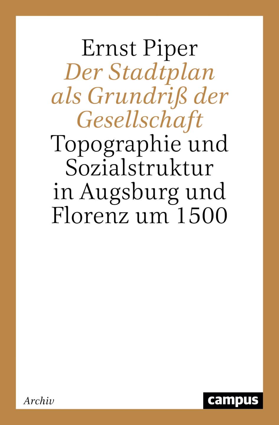 Vorderes Coverbild Der Stadtplan als Grundriß der Gesellschaft