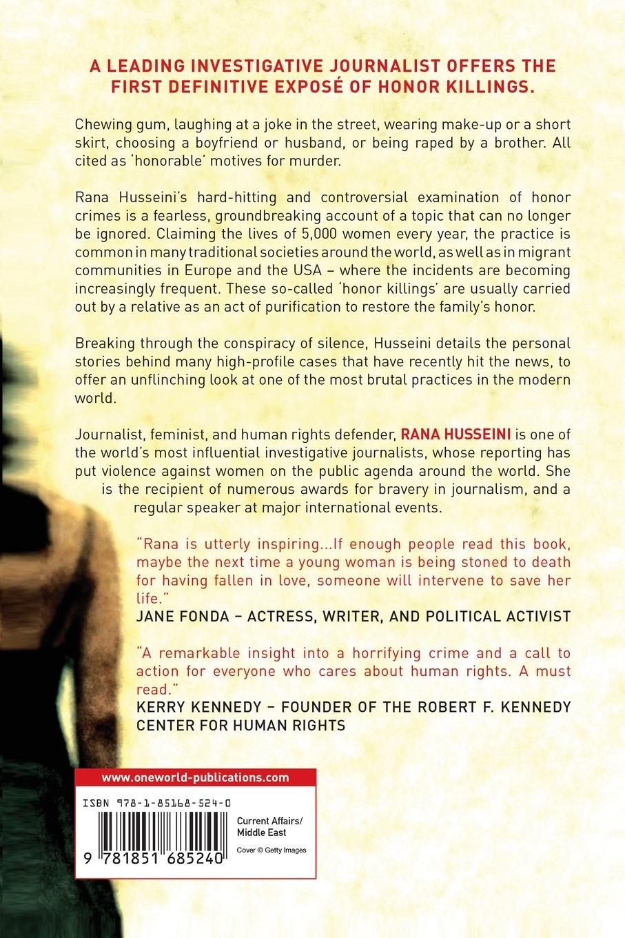 Rückseitencover Murder in the Name of Honor