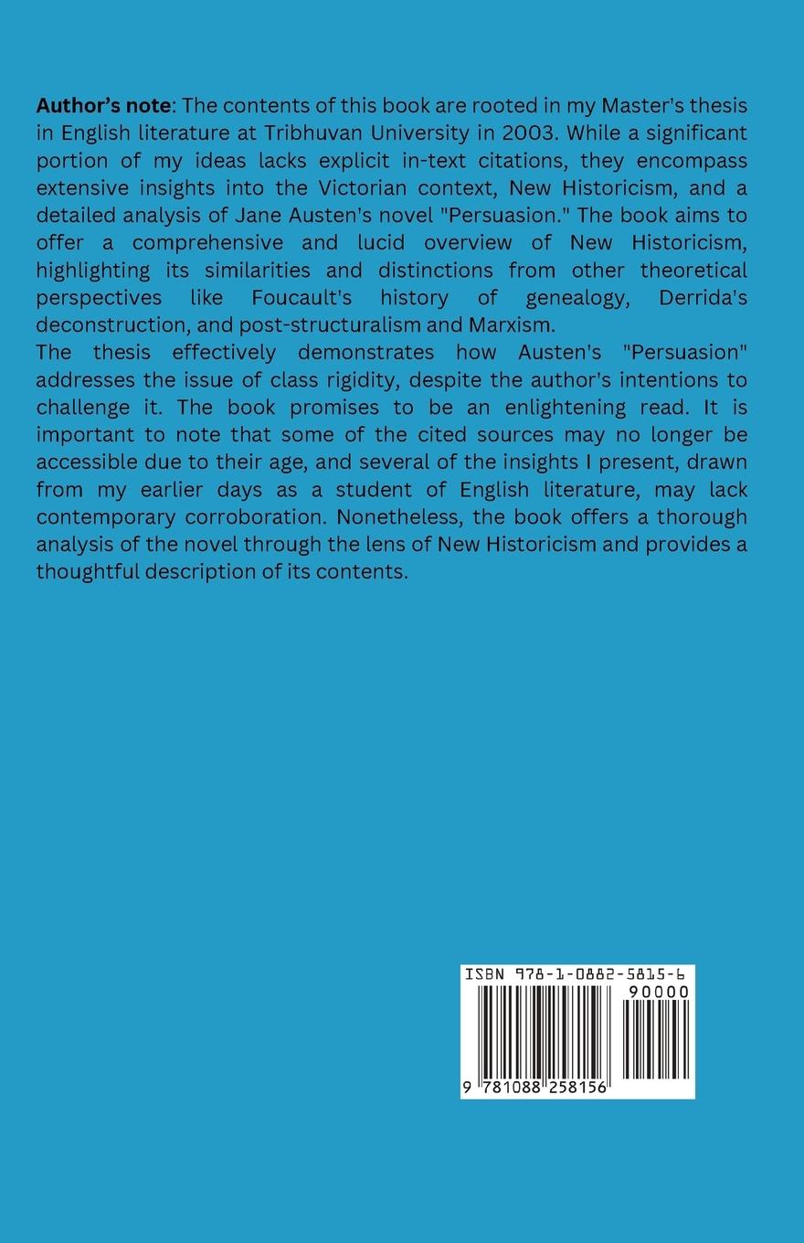 Rückseitencover Class Rigidity in Jane Austen's Persuasion