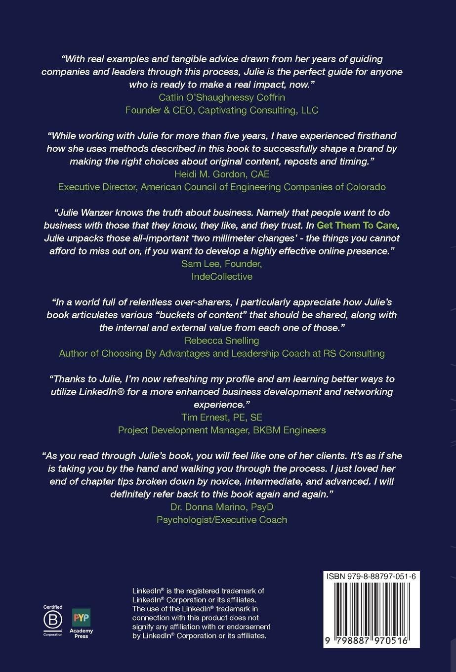 Rückseitencover Get Them to Care