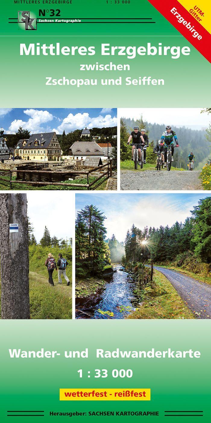 Vorderes Coverbild Mittleres Erzgebirge zwischen Zschopau und Seiffen 1 : 33 000