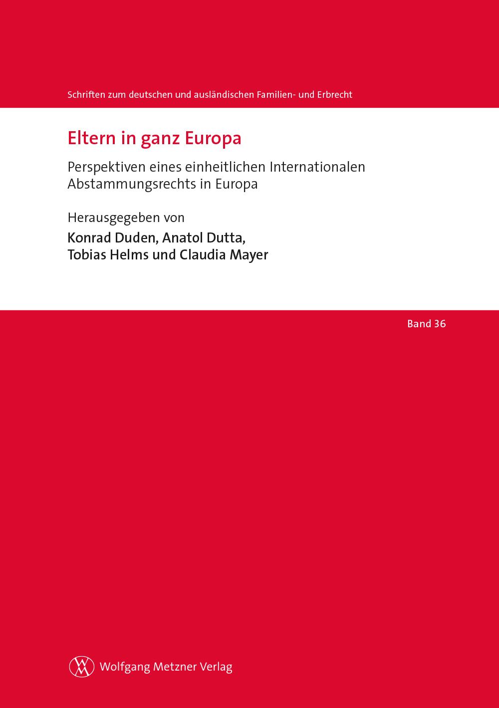Vorderes Coverbild Eltern in ganz Europa