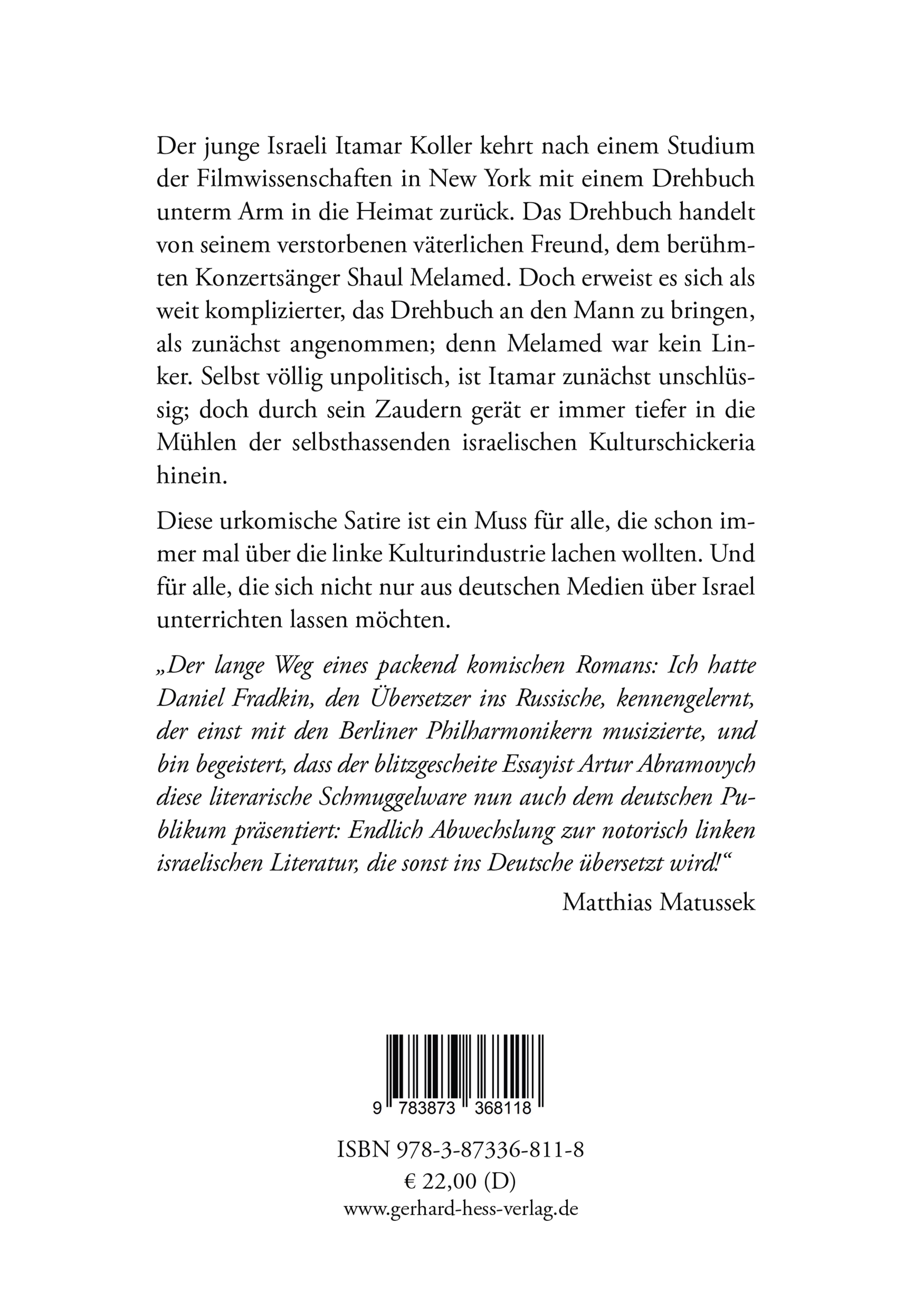 Rückseitencover Itamar K.
