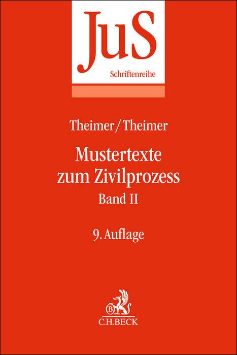 Vorderes Coverbild Mustertexte zum Zivilprozess Band II: Besondere Verfahren erster und zweiter Instanz, Relationstechnik