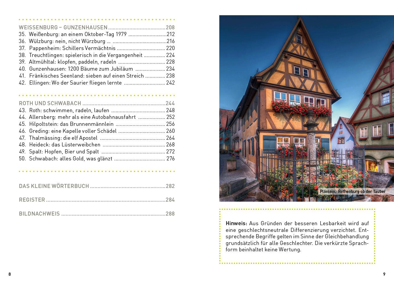 Beispielinhalt (Bild) Mittelfranken mit Nürnberg und Rothenburg ob der Tauber - HeimatMomente