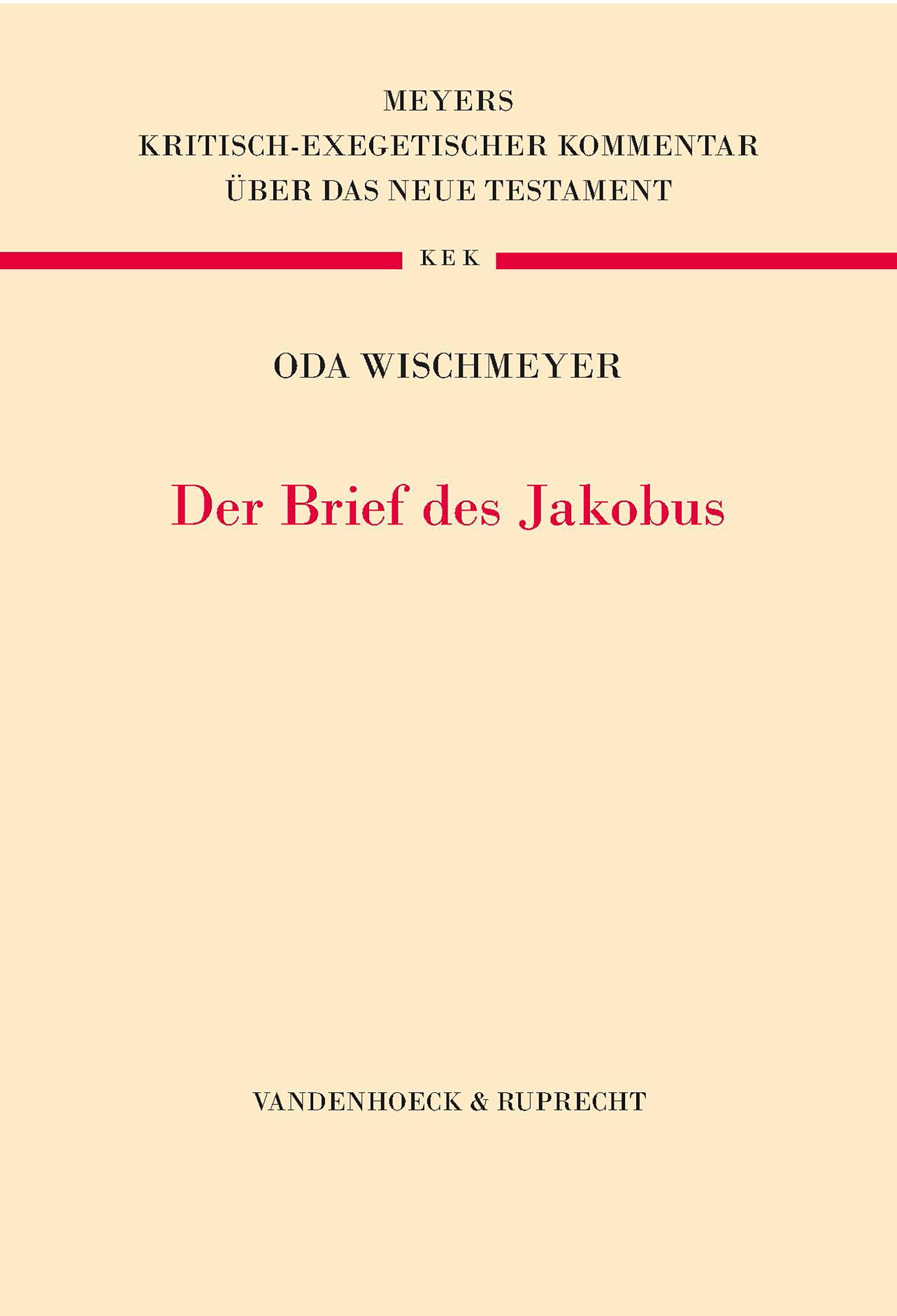 Vorderes Coverbild Der Brief des Jakobus