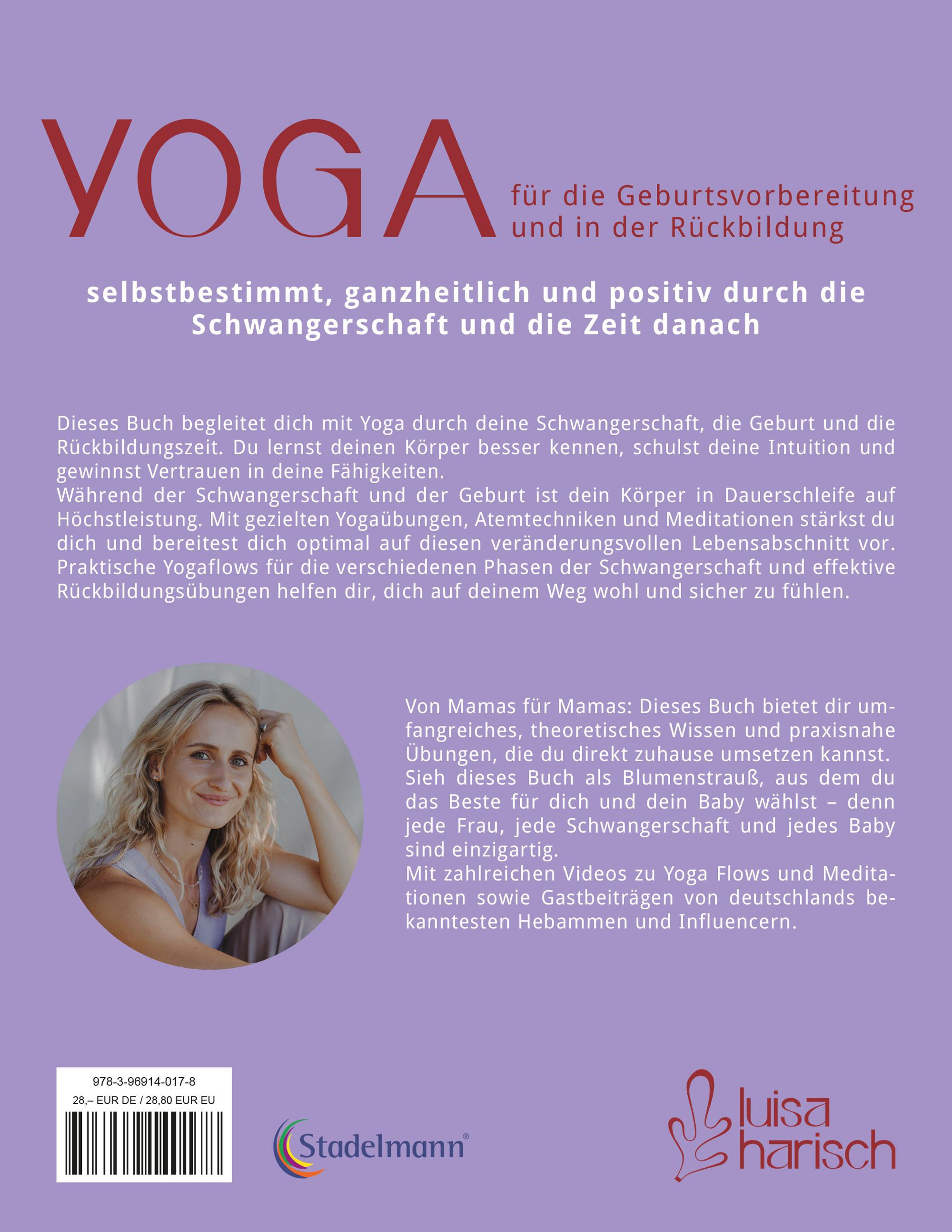 Rückseitencover Yoga für die Geburtsvorbereitung und in der Rückbildung
