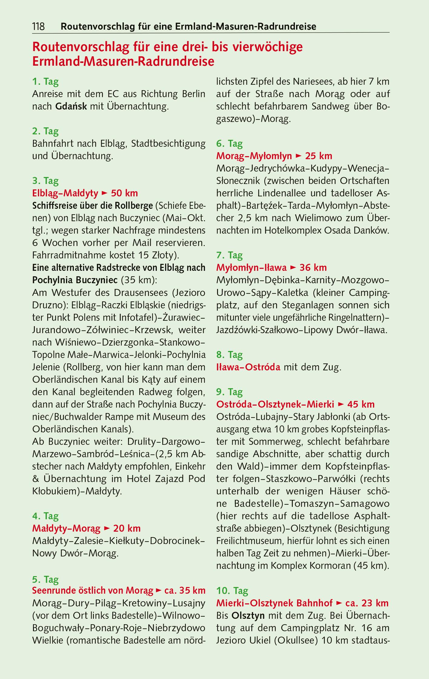 Beispielinhalt (Bild) TRESCHER Reiseführer Masuren