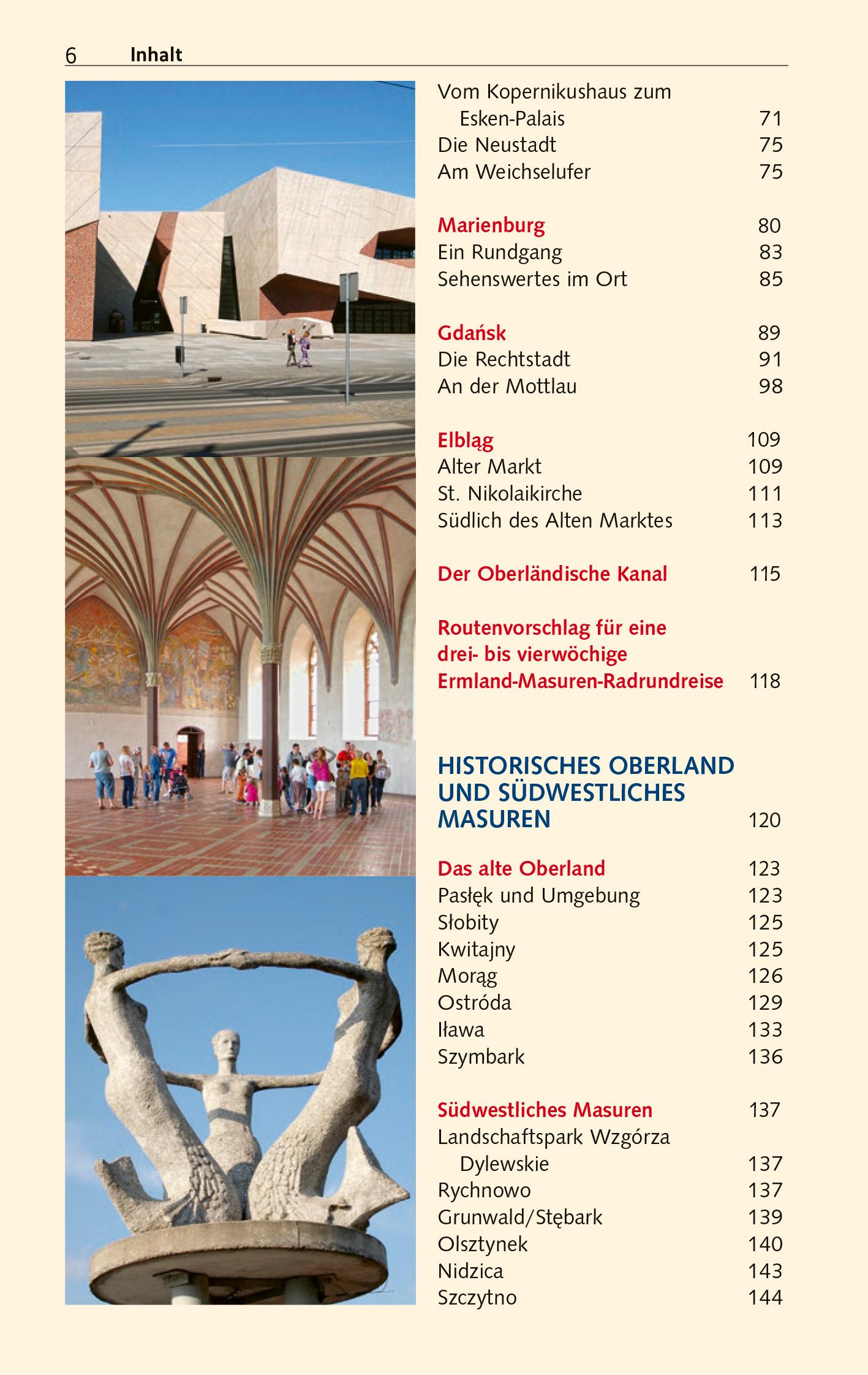 Beispielinhalt (Bild) TRESCHER Reiseführer Masuren