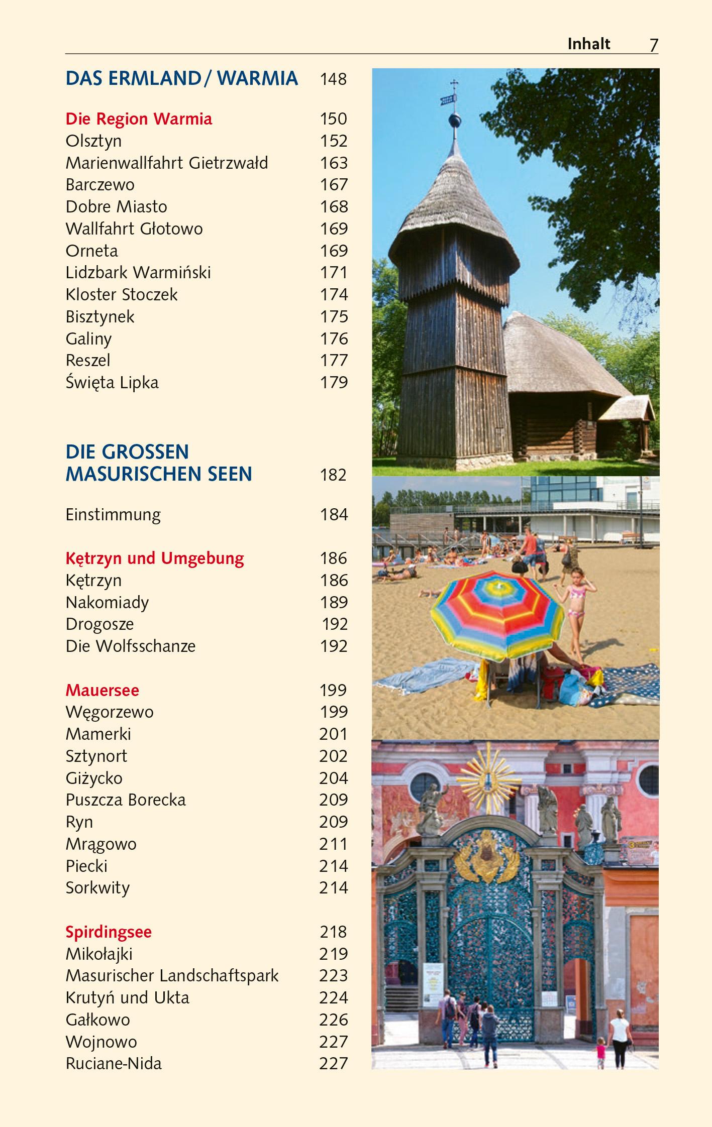 Beispielinhalt (Bild) TRESCHER Reiseführer Masuren