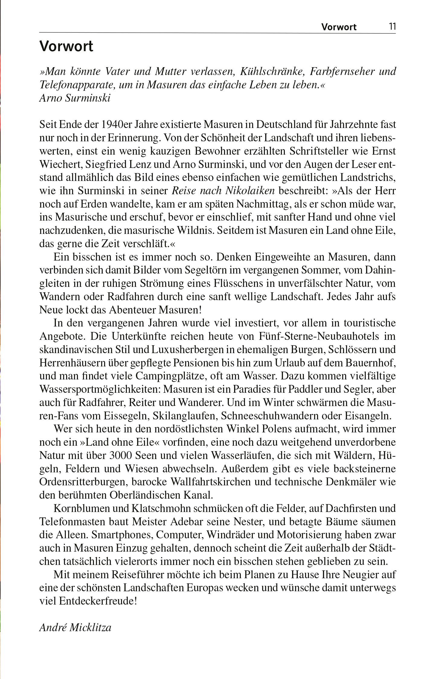 Beispielinhalt (Bild) TRESCHER Reiseführer Masuren