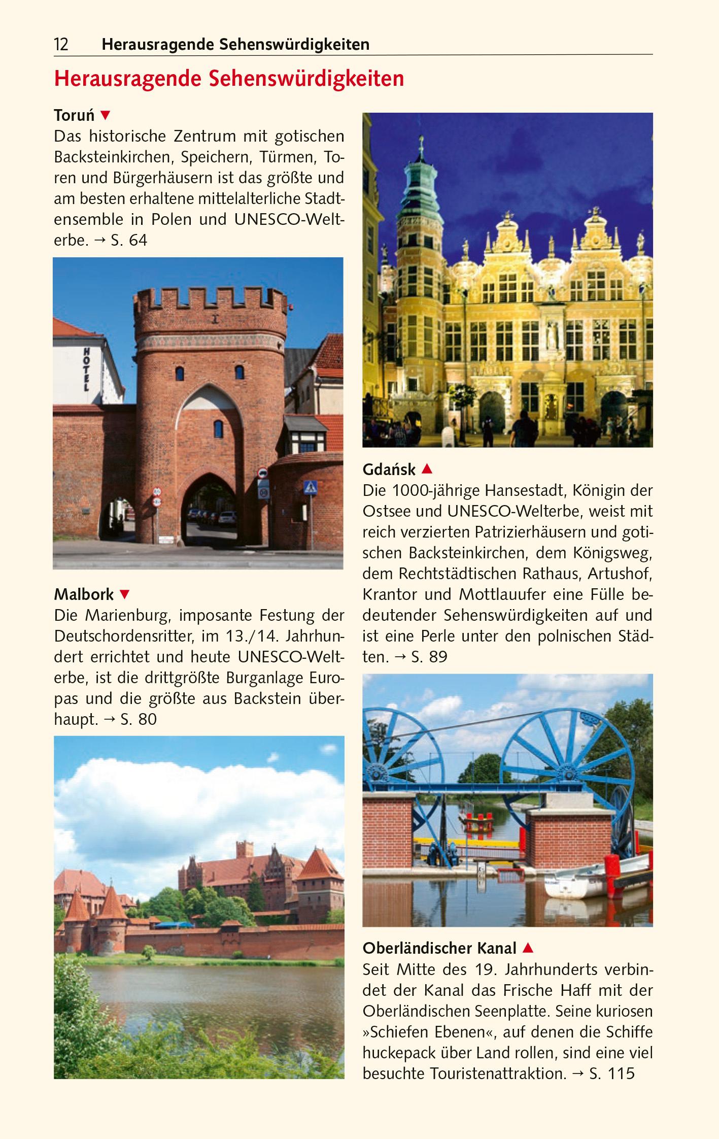 Beispielinhalt (Bild) TRESCHER Reiseführer Masuren