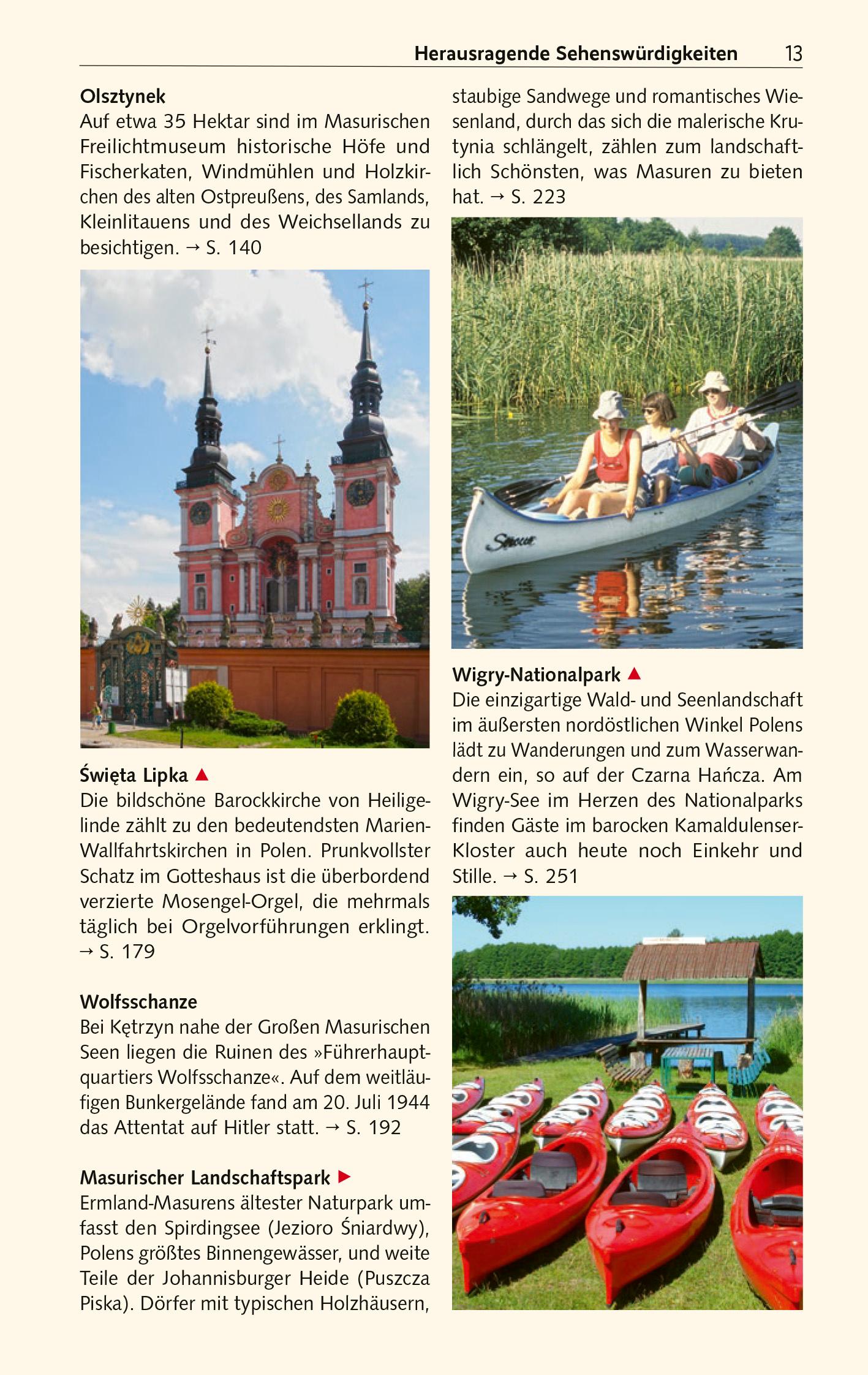 Beispielinhalt (Bild) TRESCHER Reiseführer Masuren