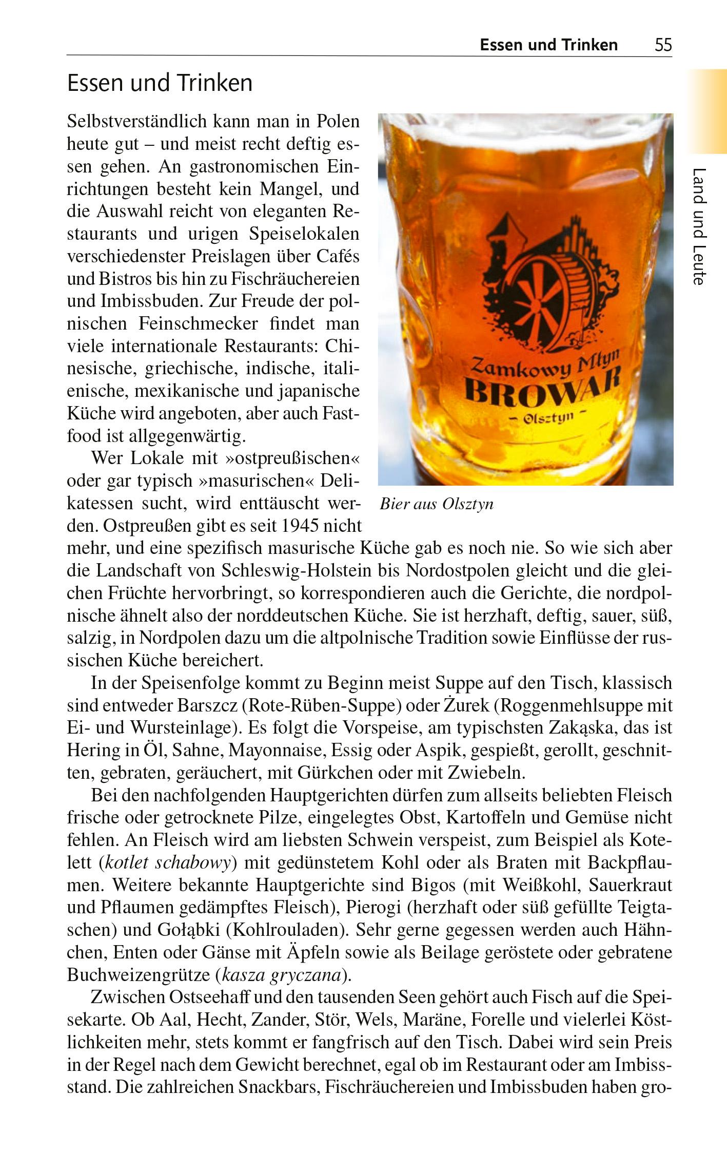 Beispielinhalt (Bild) TRESCHER Reiseführer Masuren