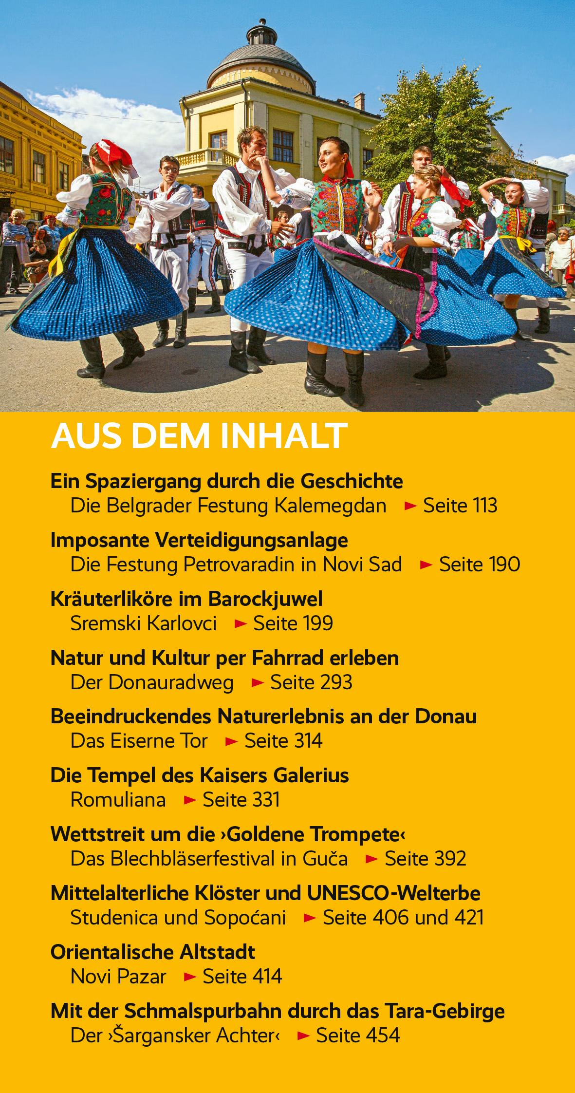 Beispielinhalt (Bild) TRESCHER Reiseführer Serbien