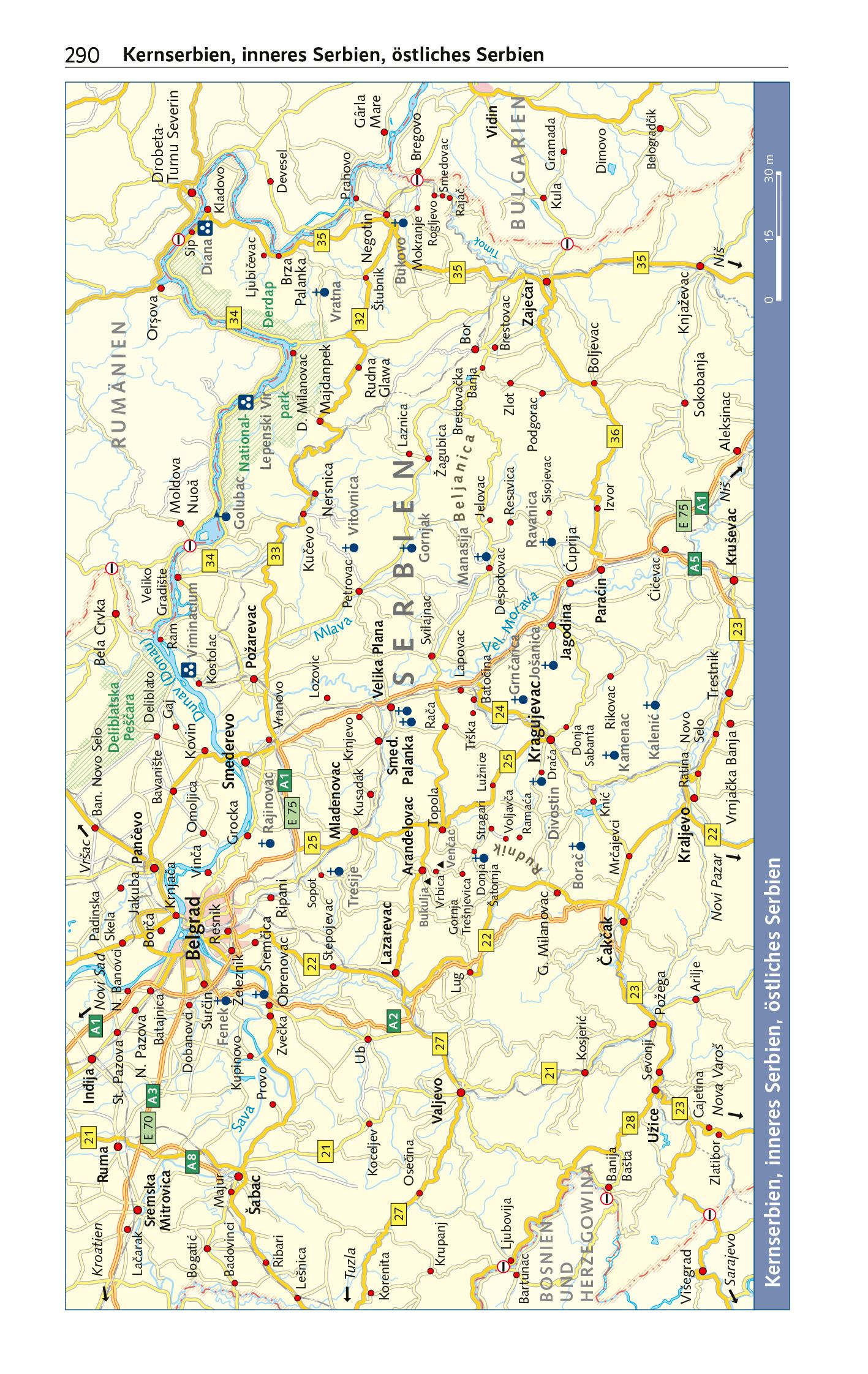 Beispielinhalt (Bild) TRESCHER Reiseführer Serbien