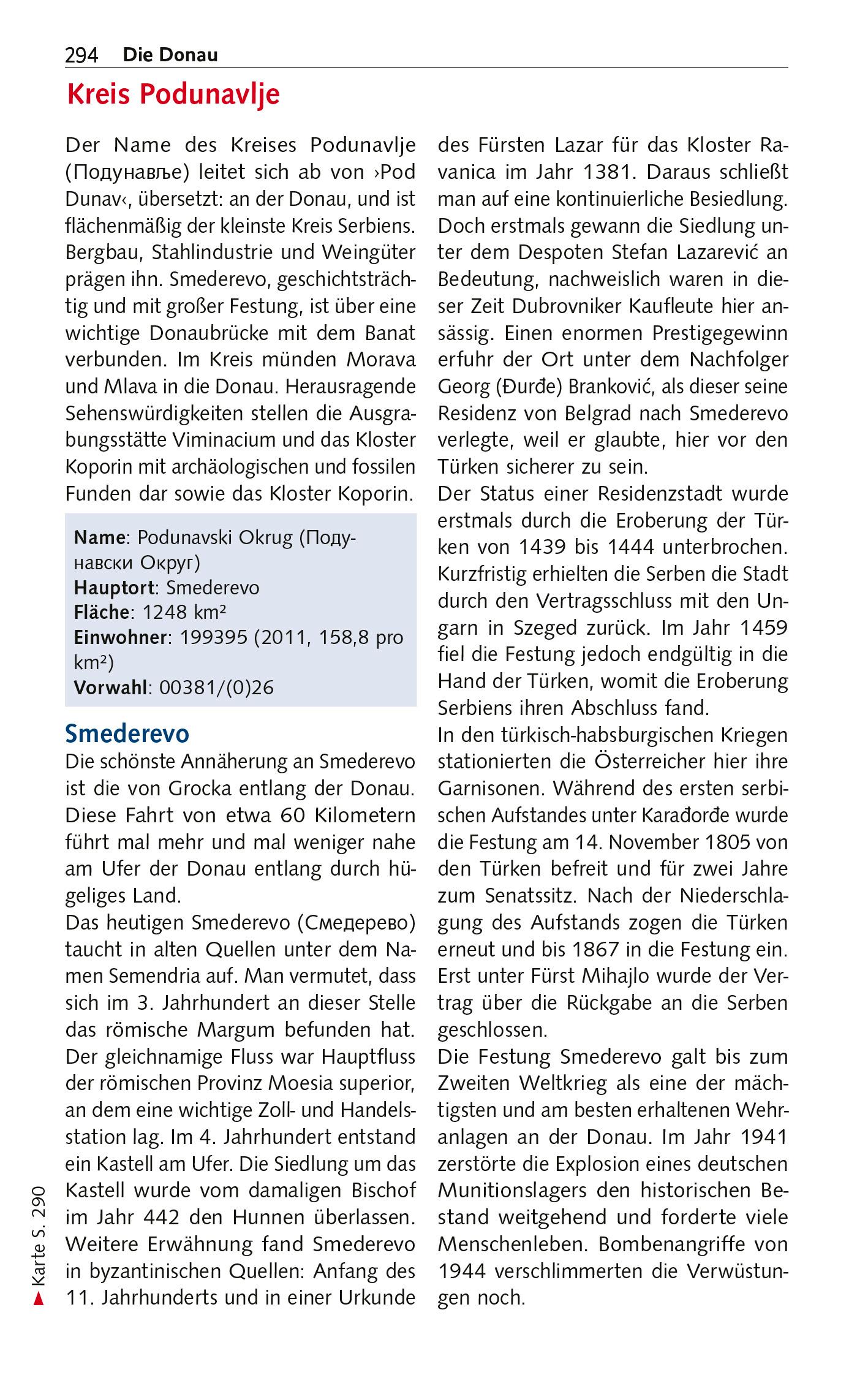 Beispielinhalt (Bild) TRESCHER Reiseführer Serbien