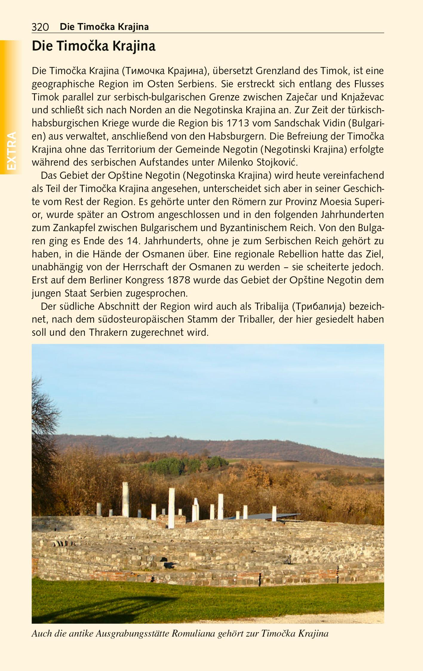 Beispielinhalt (Bild) TRESCHER Reiseführer Serbien