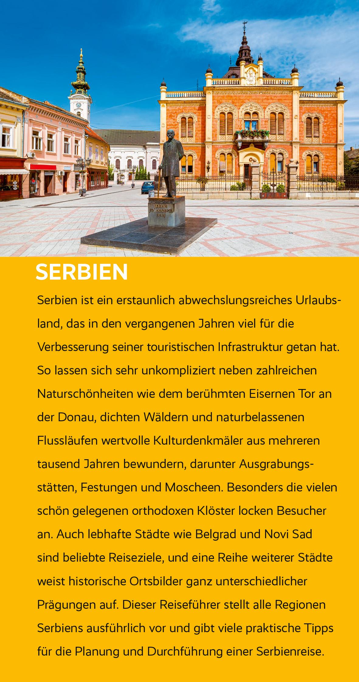 Beispielinhalt (Bild) TRESCHER Reiseführer Serbien