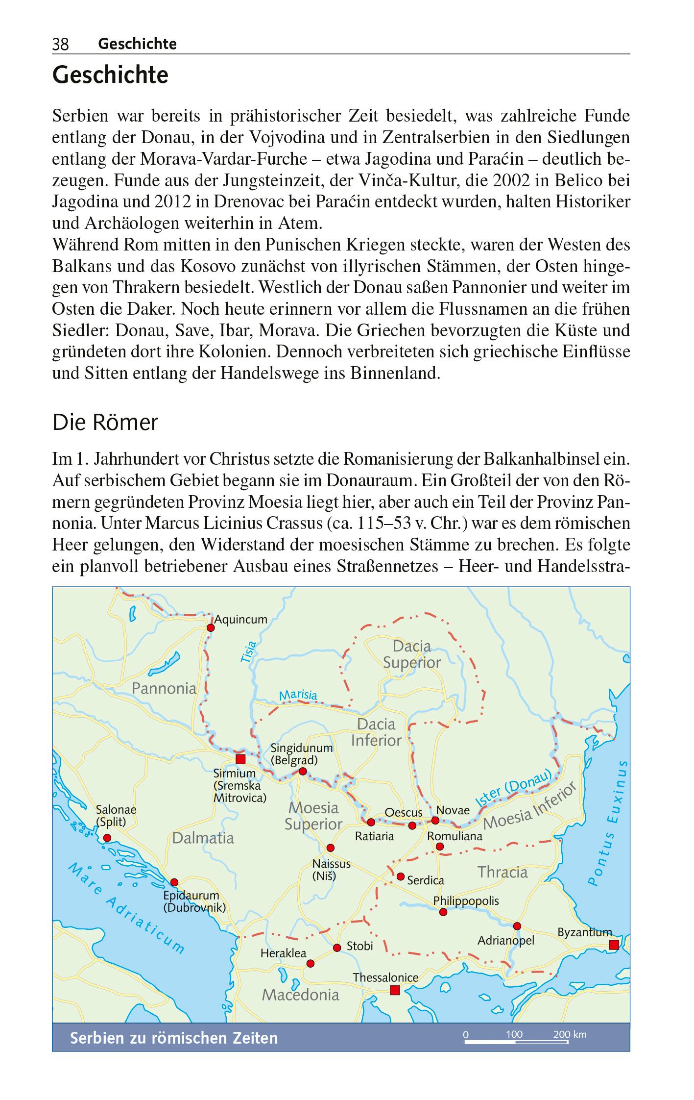 Beispielinhalt (Bild) TRESCHER Reiseführer Serbien