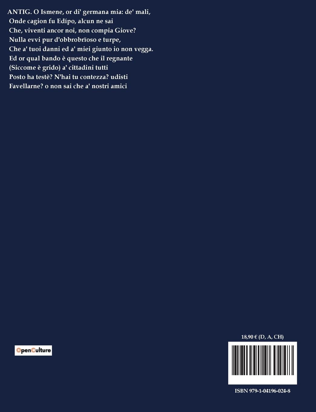 Rückseitencover ANTIGONE - ELETTRA