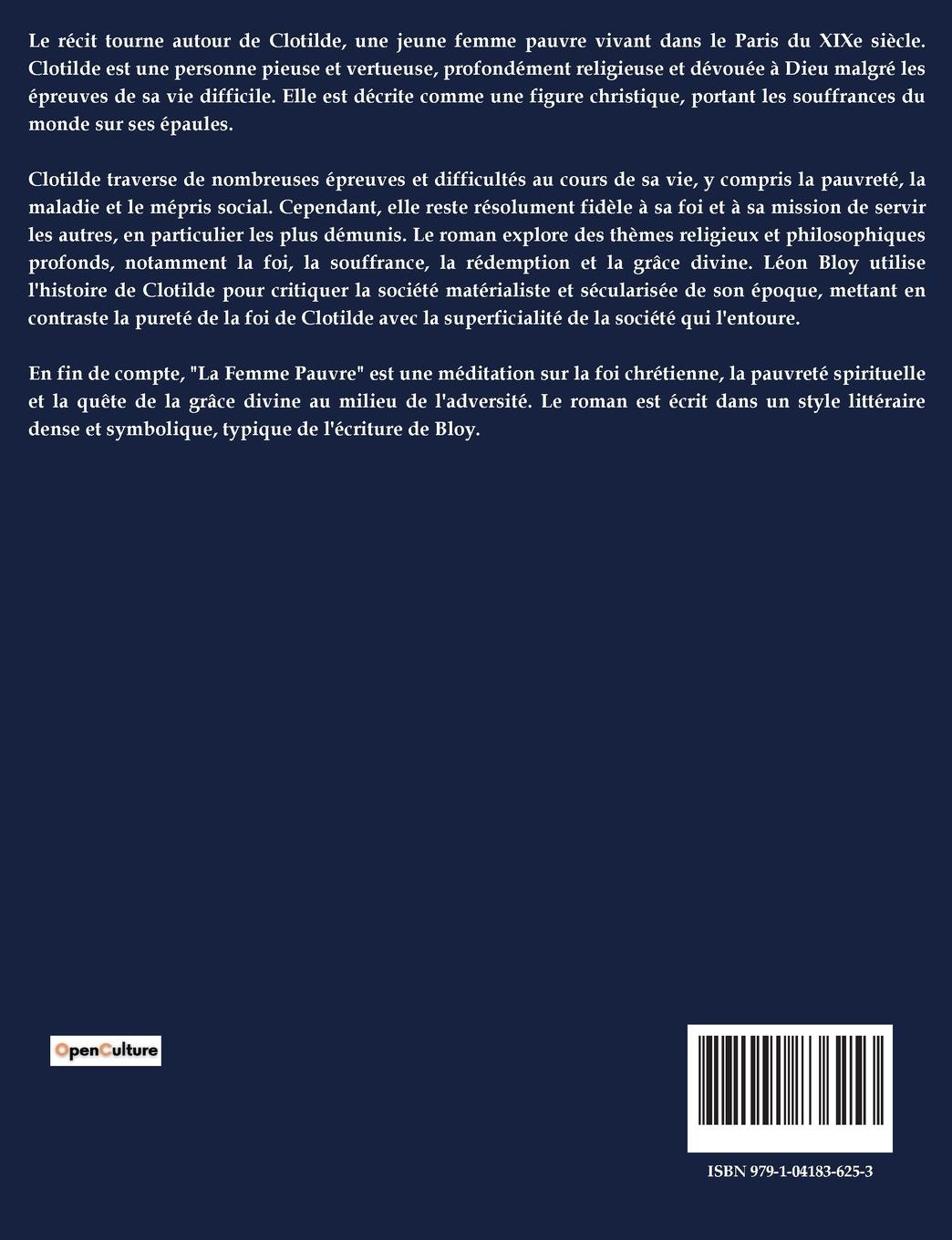Rückseitencover LA FEMME PAUVRE