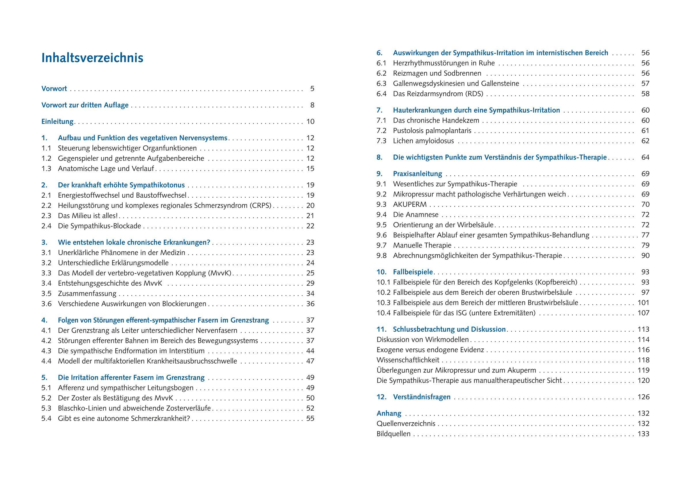 Beispielinhalt (Bild) Sympathikus-Therapie