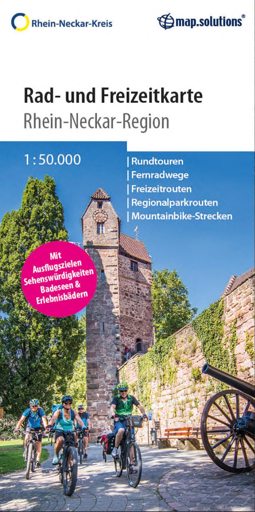Vorderes Coverbild Rad & Freizeitkarte Rhein-Neckar-Kreis