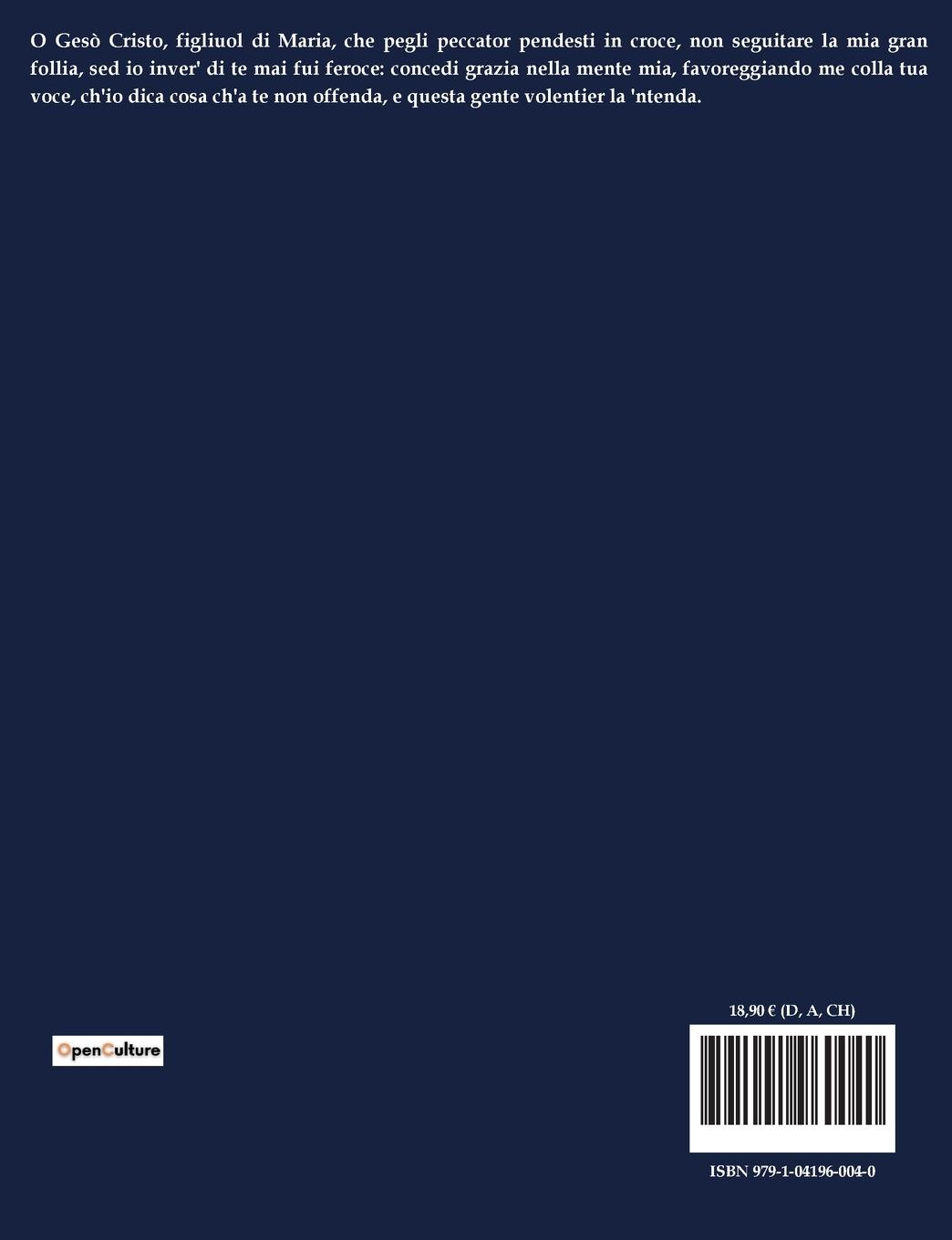 Rückseitencover Fiore Di Leggende Cantari Antichi I Cantari Leggendari