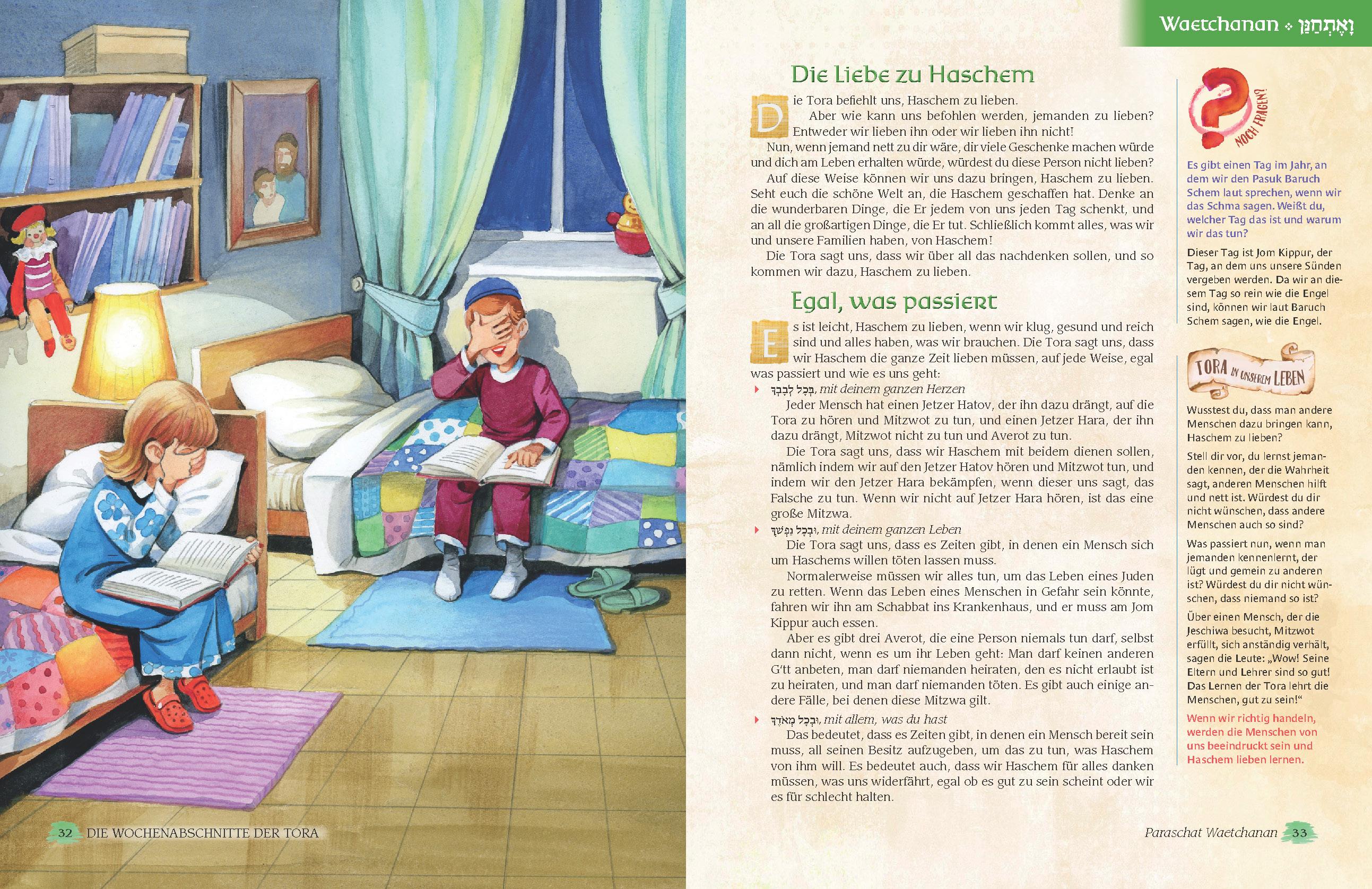 Beispielinhalt (Bild) Die Wochenabschnitte der Tora. Band 5. Buch Dwarim.