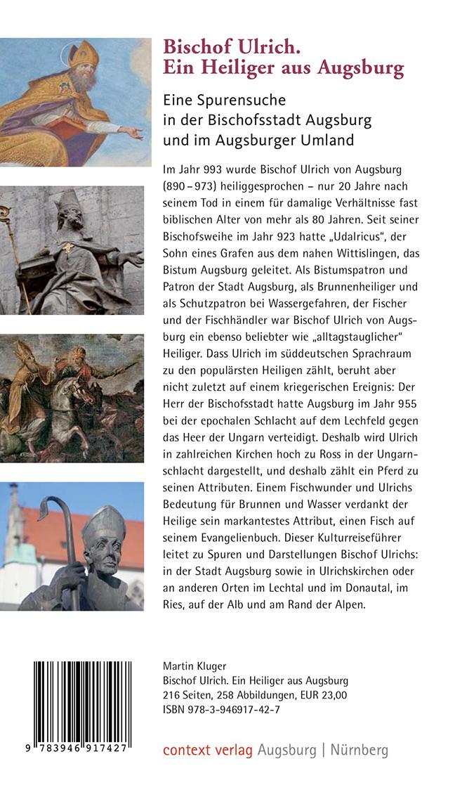 Rückseitencover Bischof Ulrich. Ein Heiliger aus Augsburg