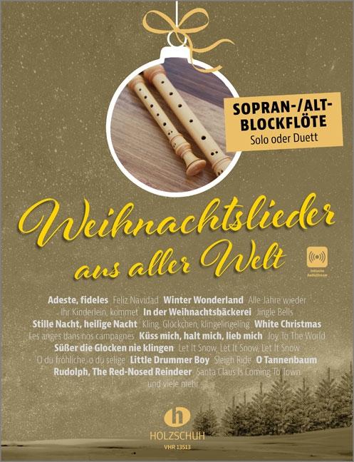 Vorderes Coverbild Weihnachtslieder aus aller Welt - Sopran-/Altblockflöte