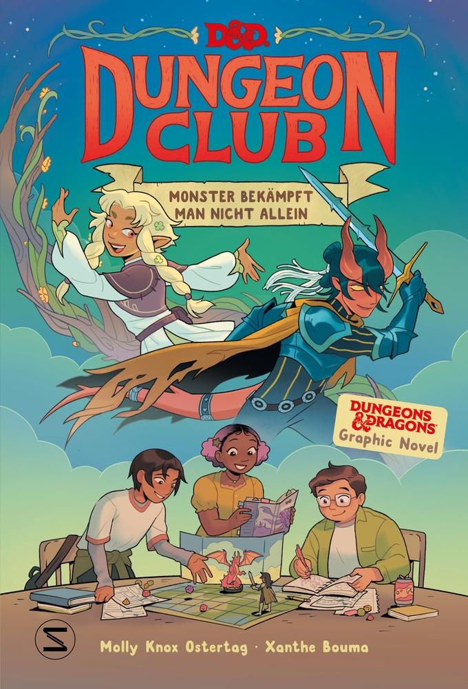Vorderes Coverbild D&D Dungeon Club. Monster bekämpft man nicht allein