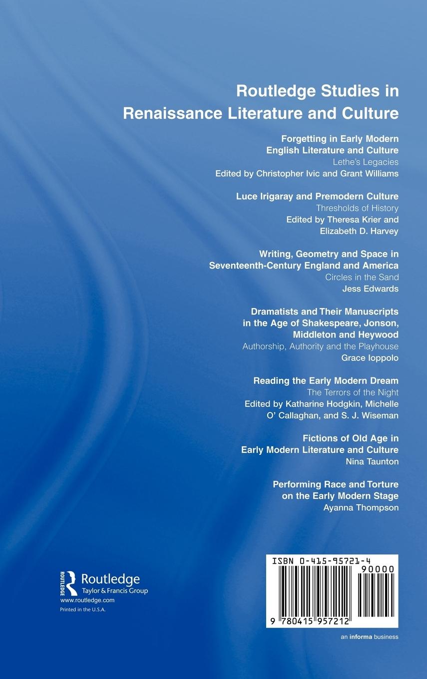 Rückseitencover Performing Race and Torture on the Early Modern Stage